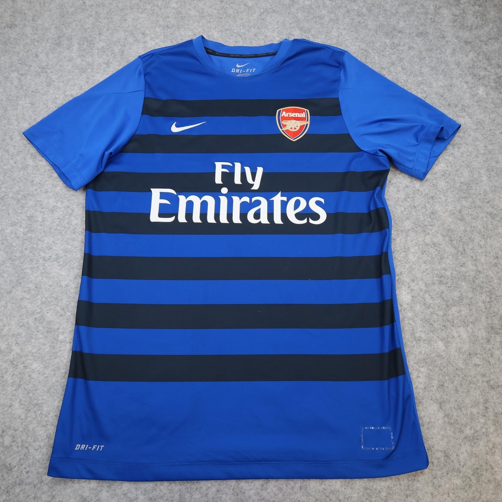 Arsenal Training Shirt Mens Large Blue Football Nike Dri-FIT 2013 2014 Jersey