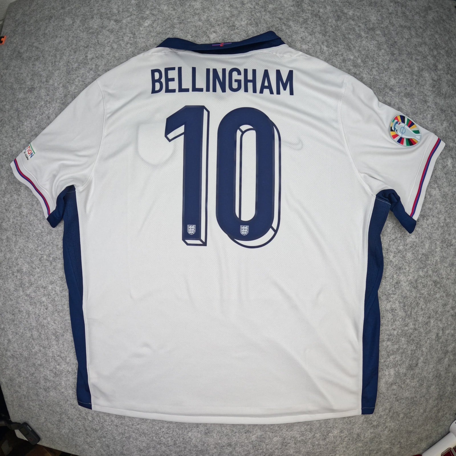 England Football Shirt 2XL White Home 2024 2025 Nike Jude Bellingham 10 Jersey