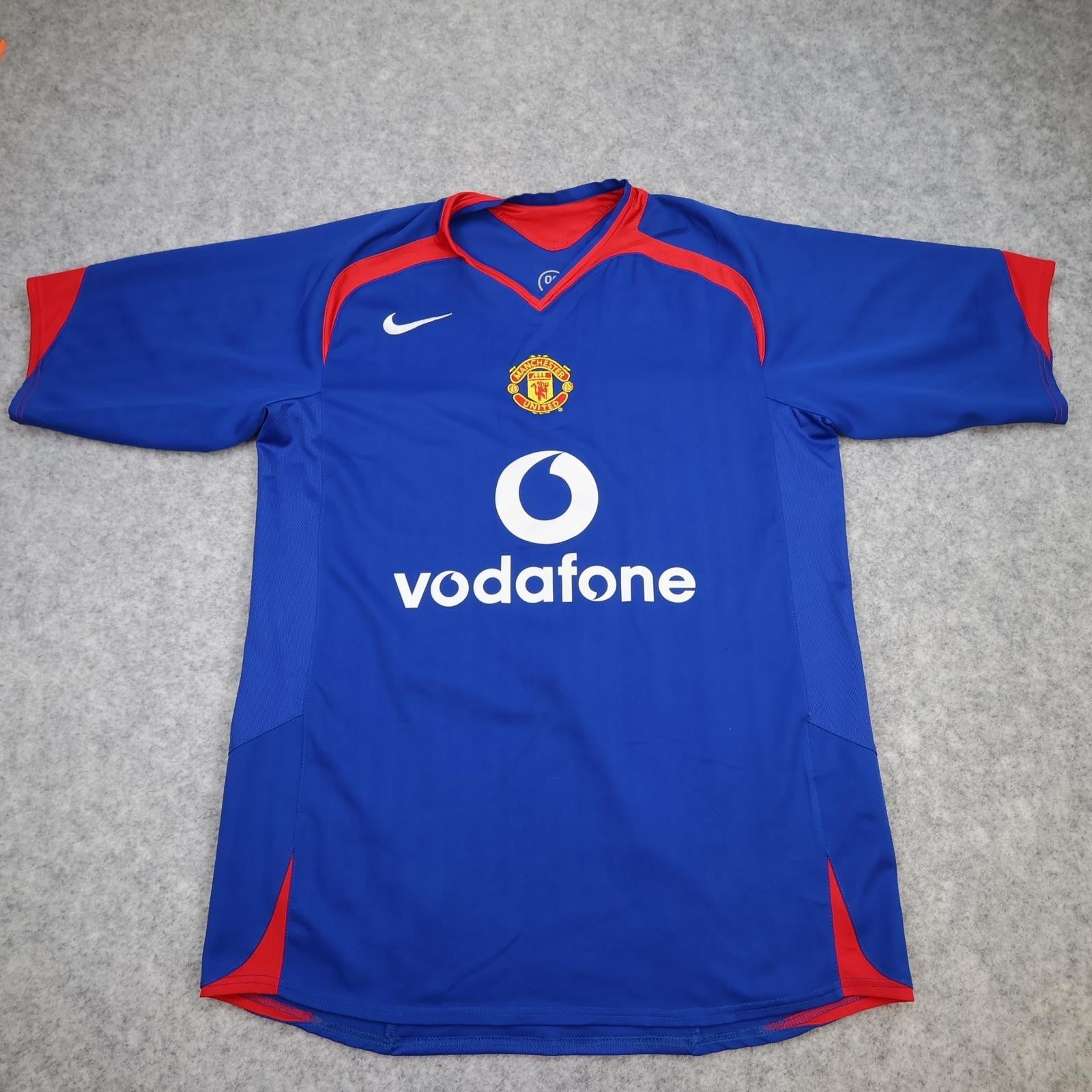 Vintage Manchester United Shirt Mens Medium Blue Away 2005 2006 Nike Vodafone