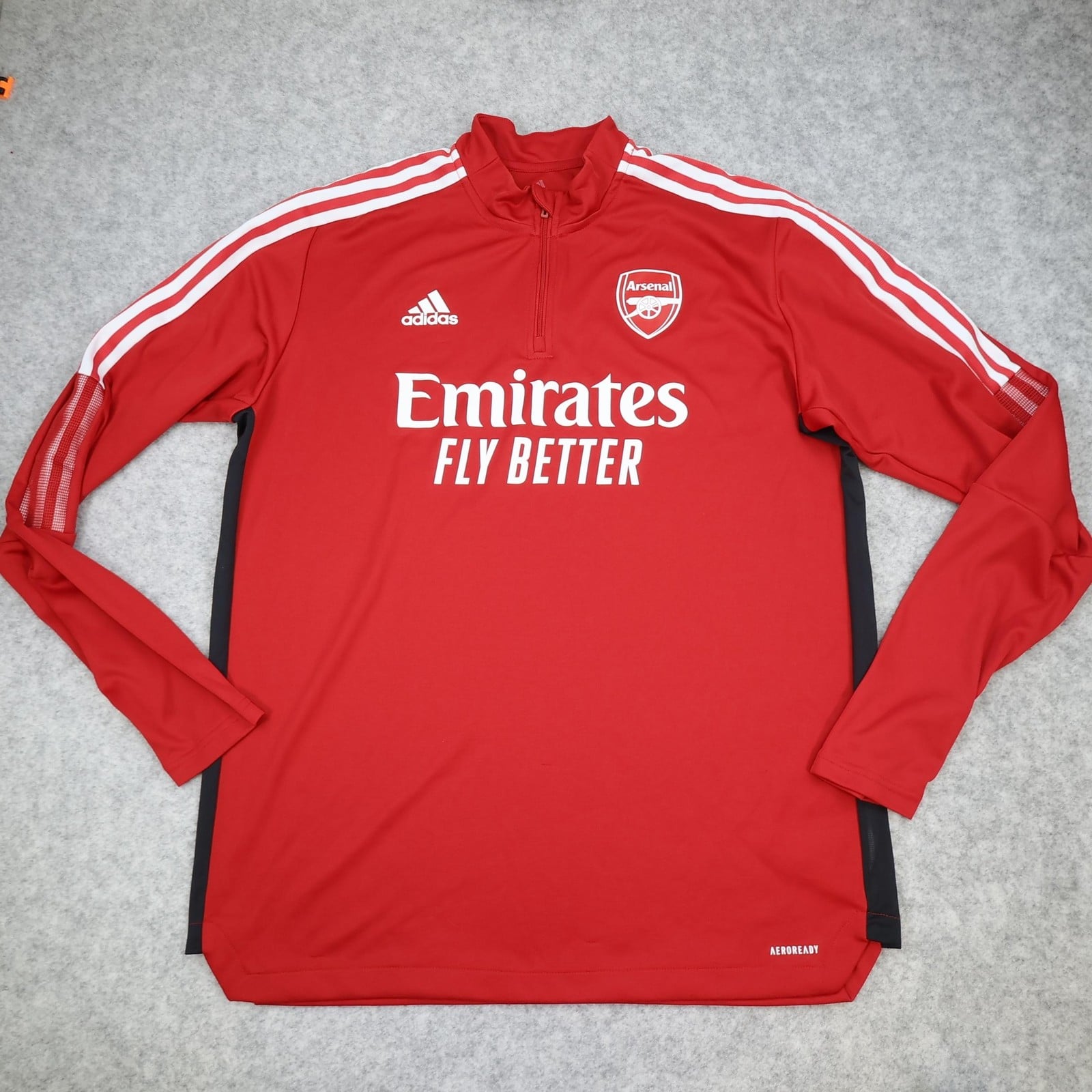 Arsenal Drill Top Mens XL Red 2021 2022 Training Football Adidas Soccer Jersey