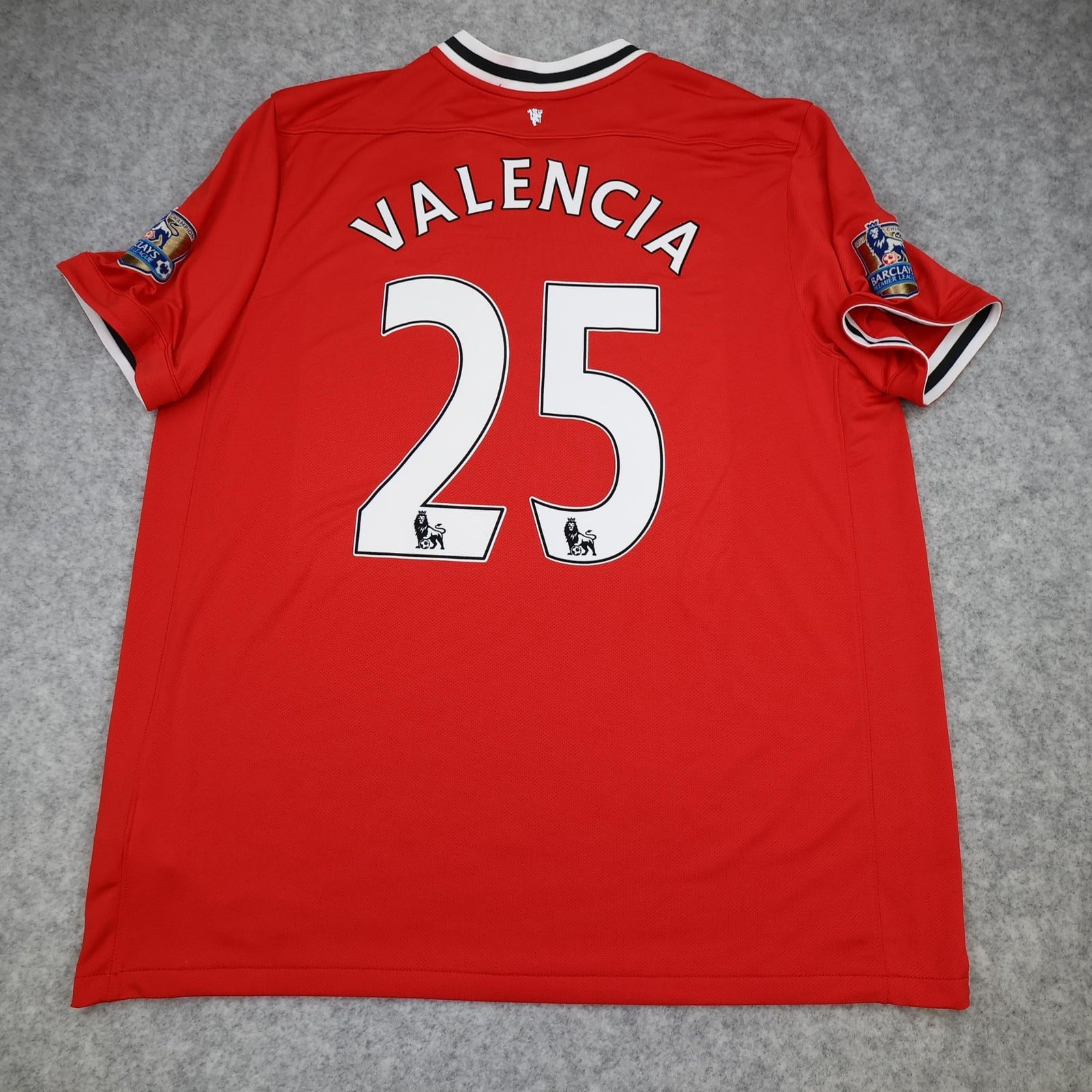 Manchester United Shirt Mens 2XL Red Home 2011 2012 EPL Nike Valencia 25 Jersey