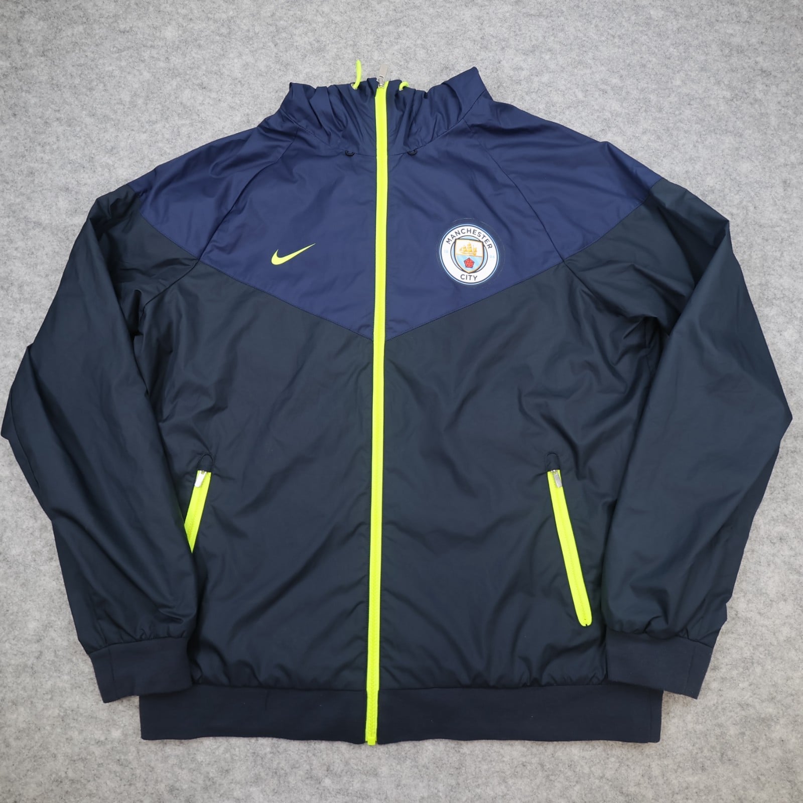 Manchester City Jacket Large Navy Training Rain Tracksuit Nike Mens Football