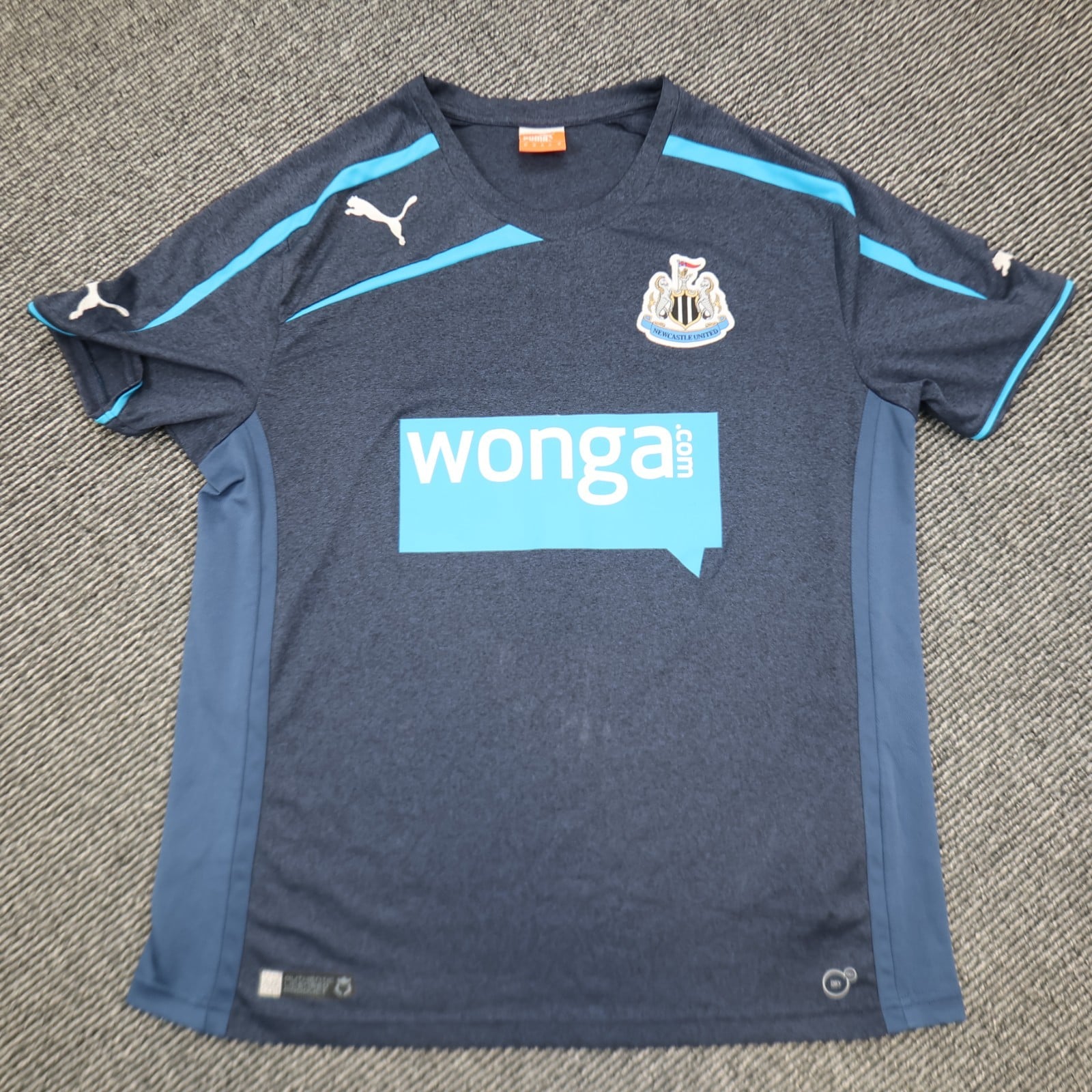 Newcastle United Shirt Medium Navy Away Kit 2013 2014 Puma Soccer Jersey Wonga