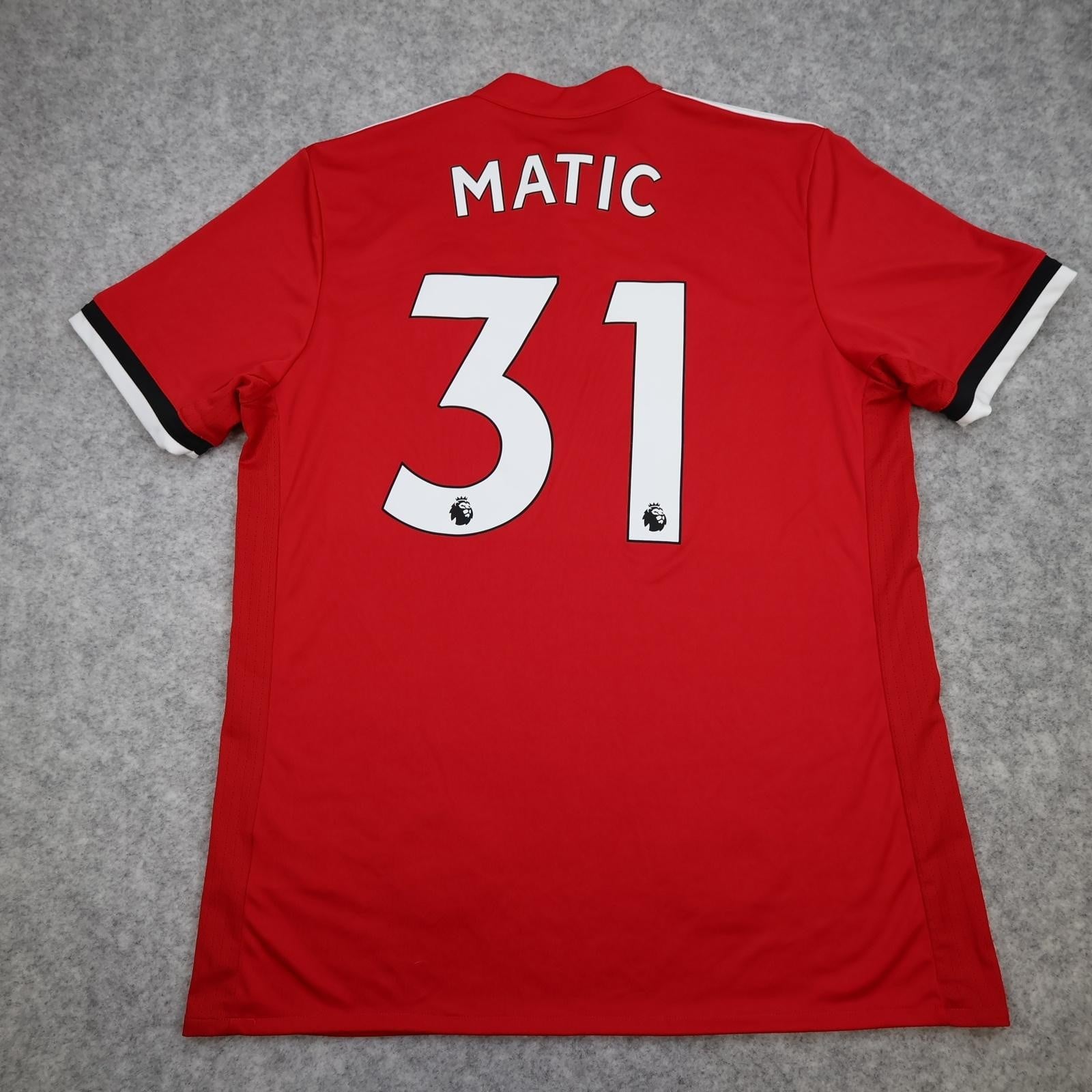 Manchester United Shirt Mens Large Red Home 2017 2018 Football Adidas Matic 31
