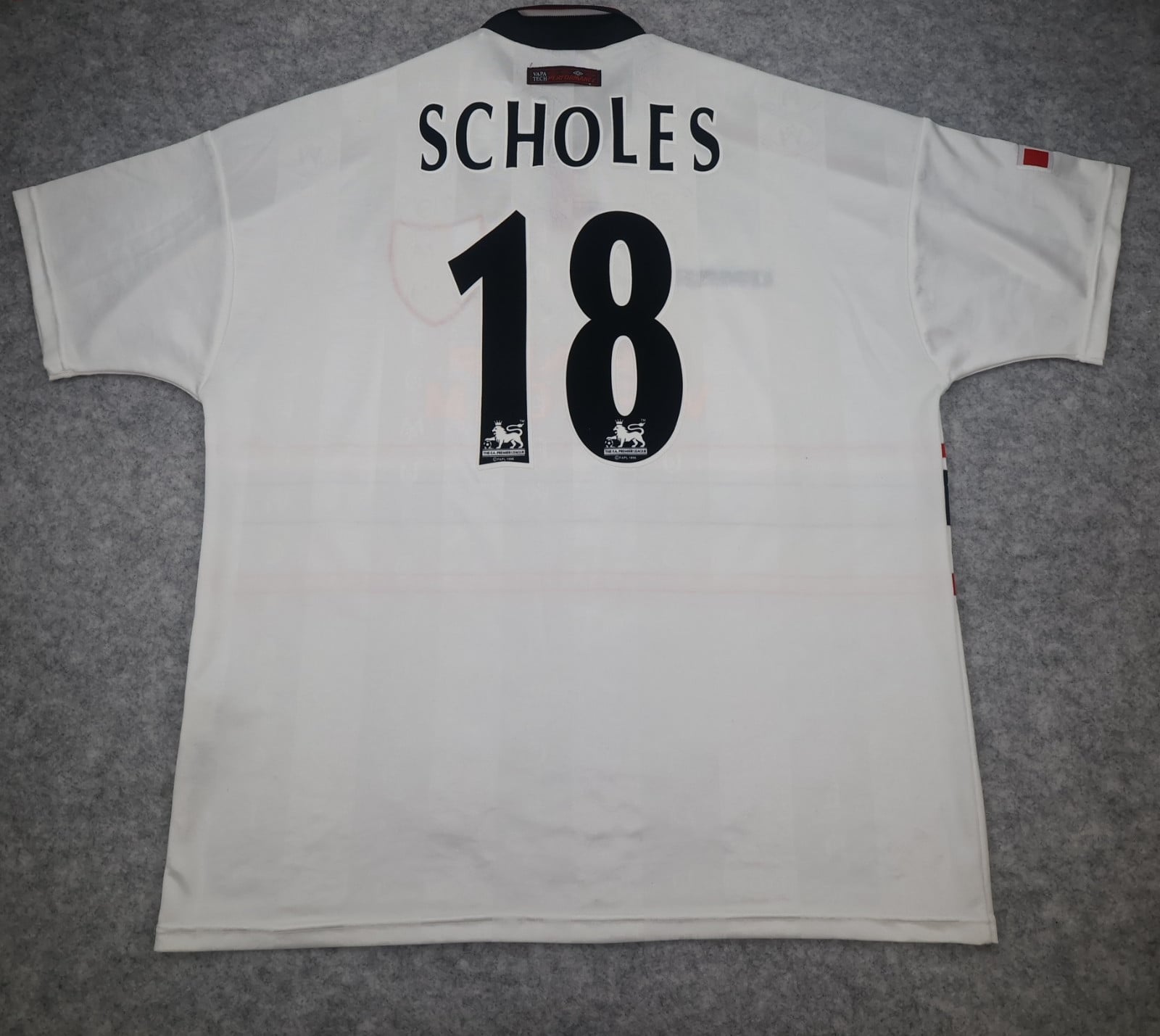 Manchester United Shirt 2XL White Away Kit 1997 1999 Umbro Jersey Paul Scholes