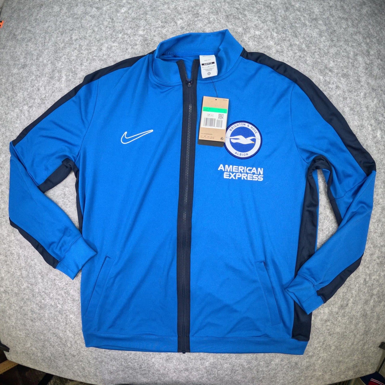 Brighton and Hove Albion Track Jacket Extra Large BLUE Nike Long Sleeve Zip