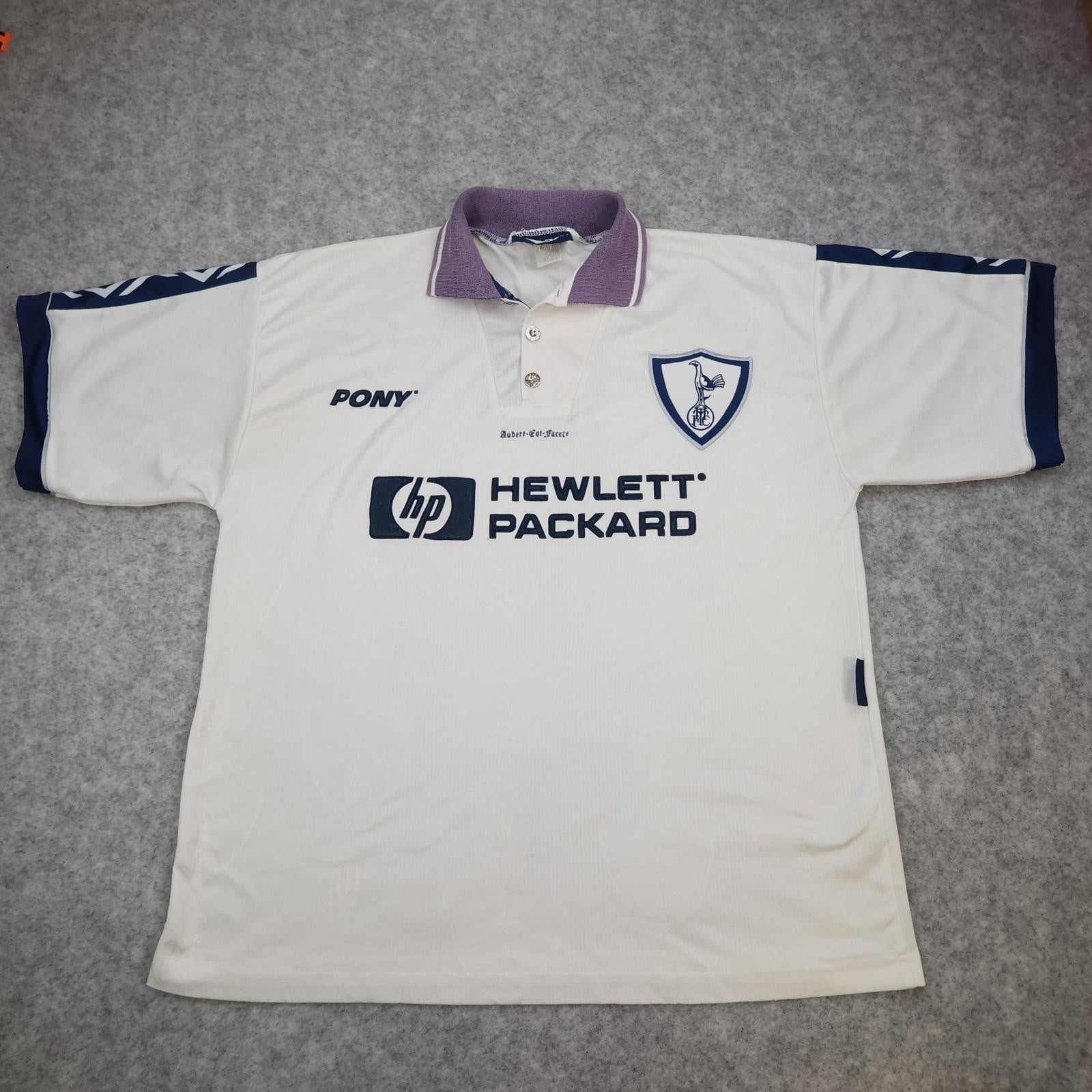 Vintage Tottenham Hotspur Shirt Mens XL White Home Pony 1995 1997 HP 90s