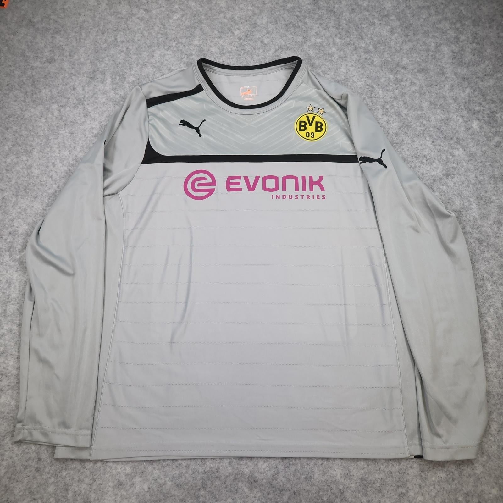 Borussia Dortmund Shirt Mens XL Grey Training Bundesliga 2012 2013 Puma Evonik