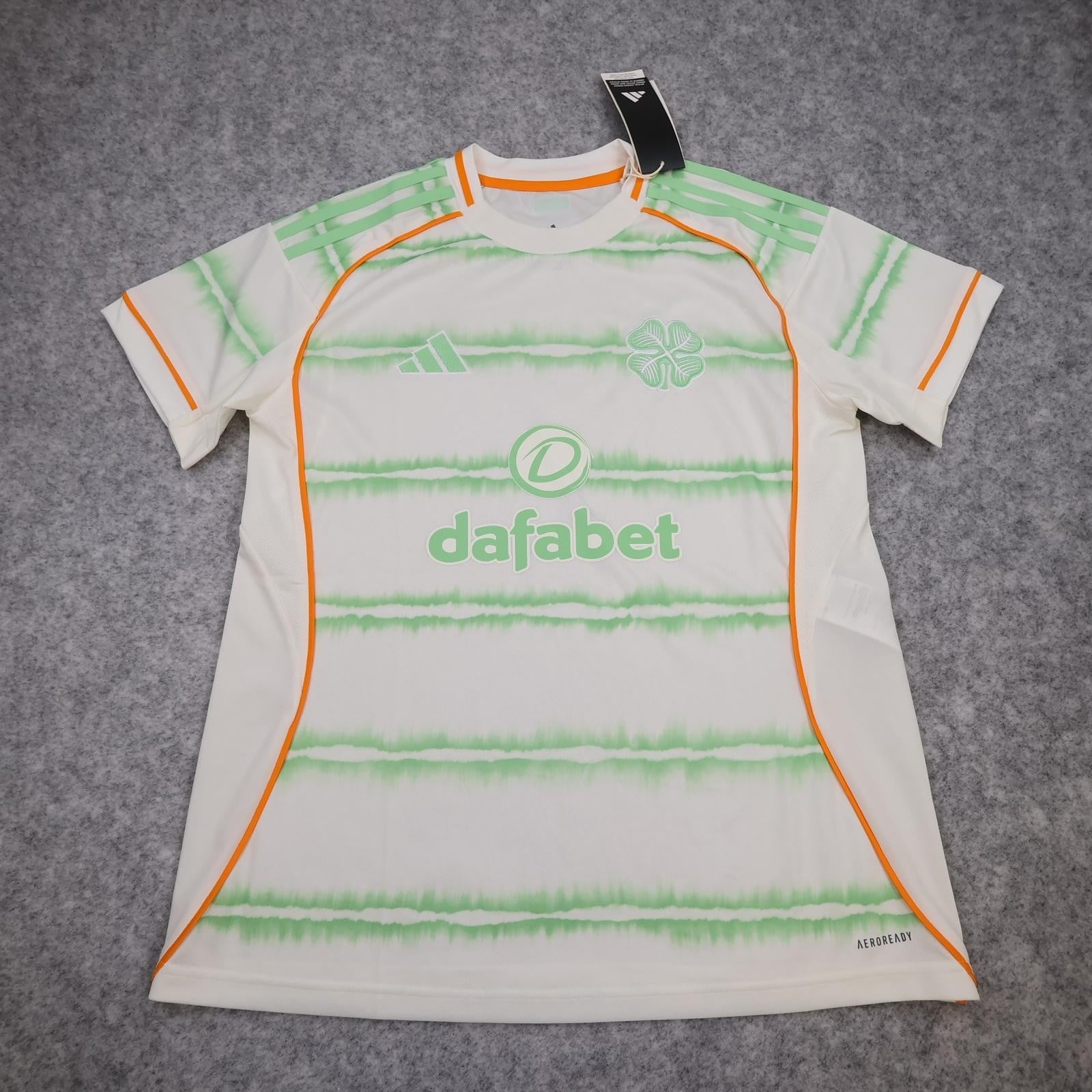 Celtic Shirt Womens Large 16 18 White 3rd Kit 2025 SPFL Football Adidas Jersey