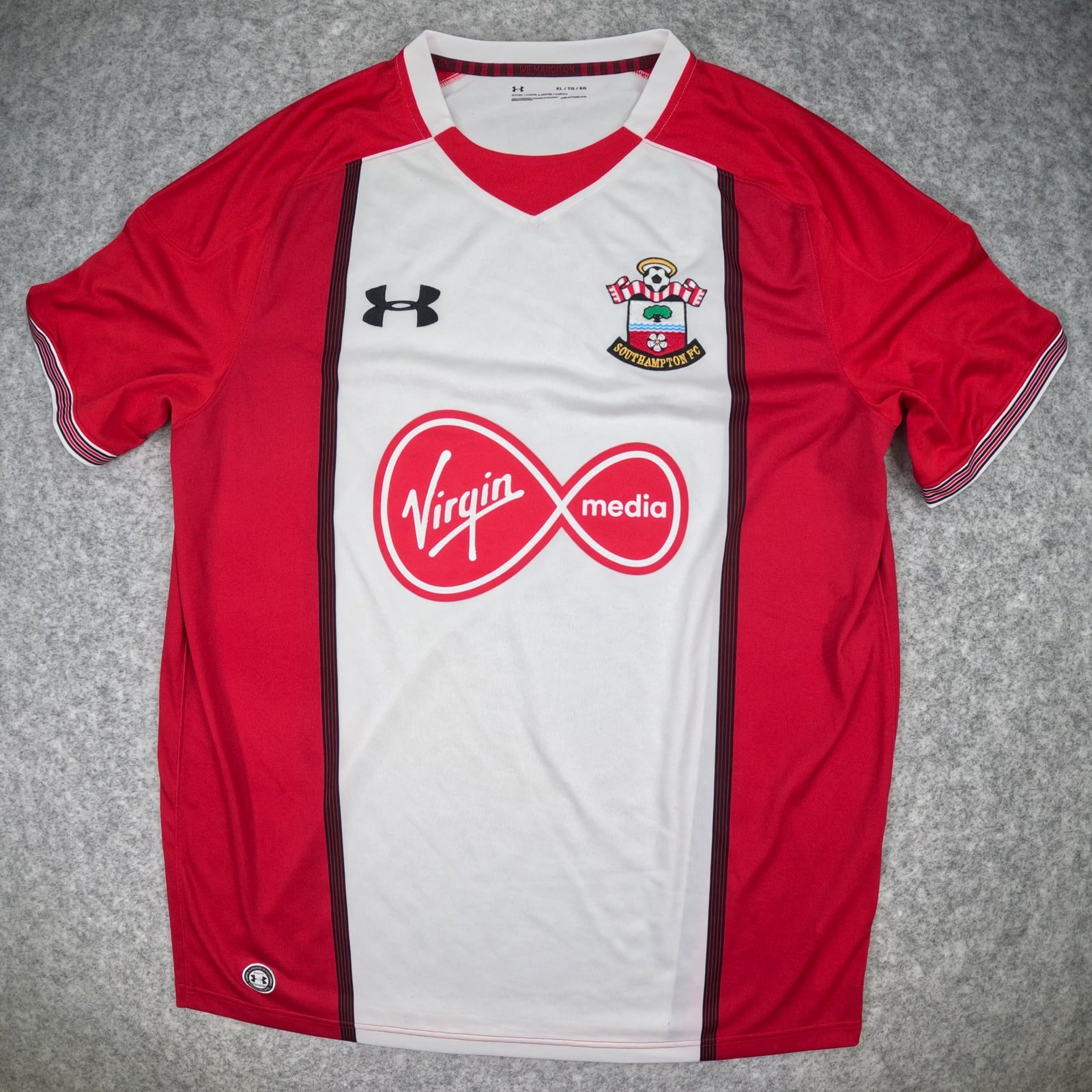 Southampton FC Football Shirt Extra Large Red Home 2017 2018 Under Armour