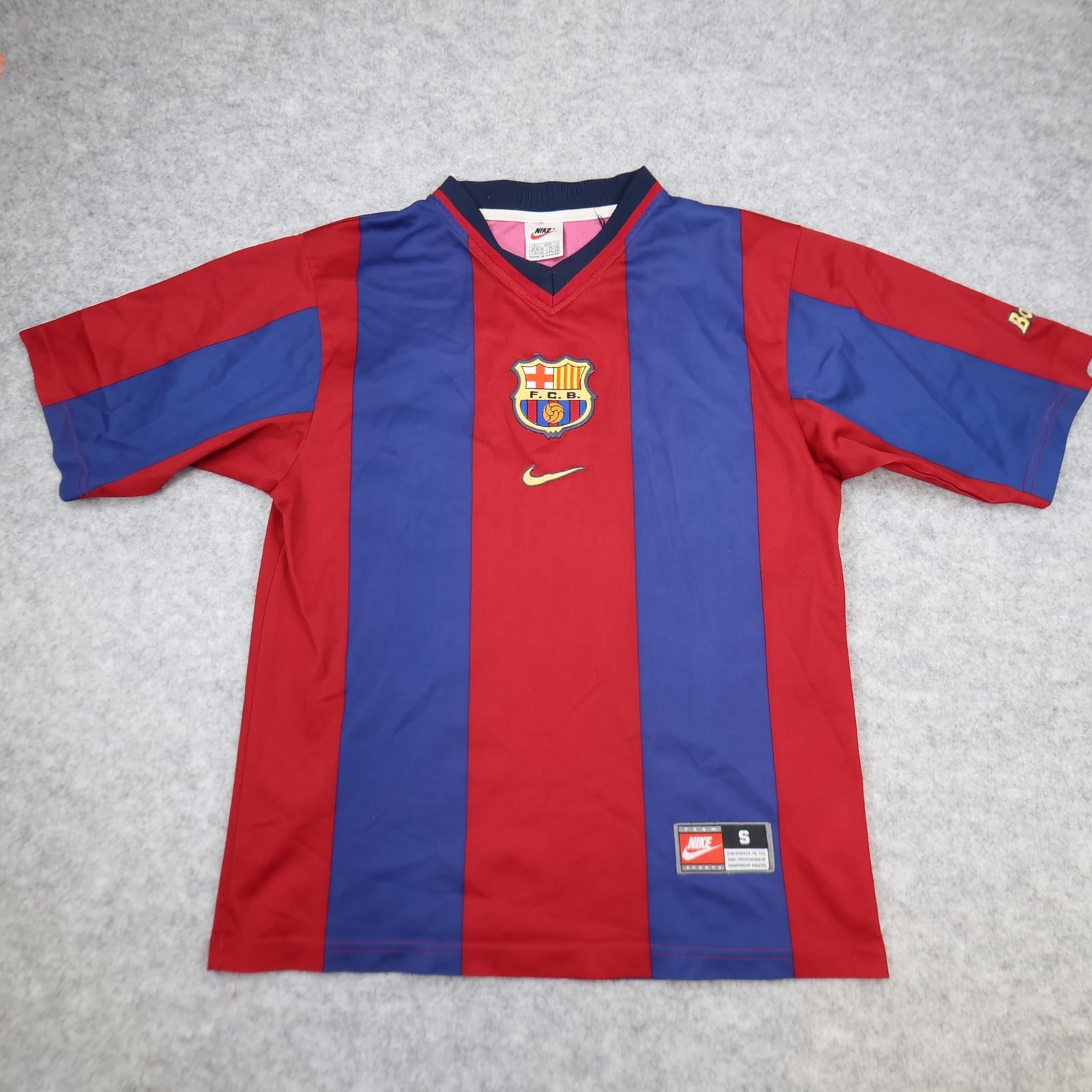 Vintage Barcelona Shirt Small Red Home Kit 1998 1999 Nike Soccer Jersey Football