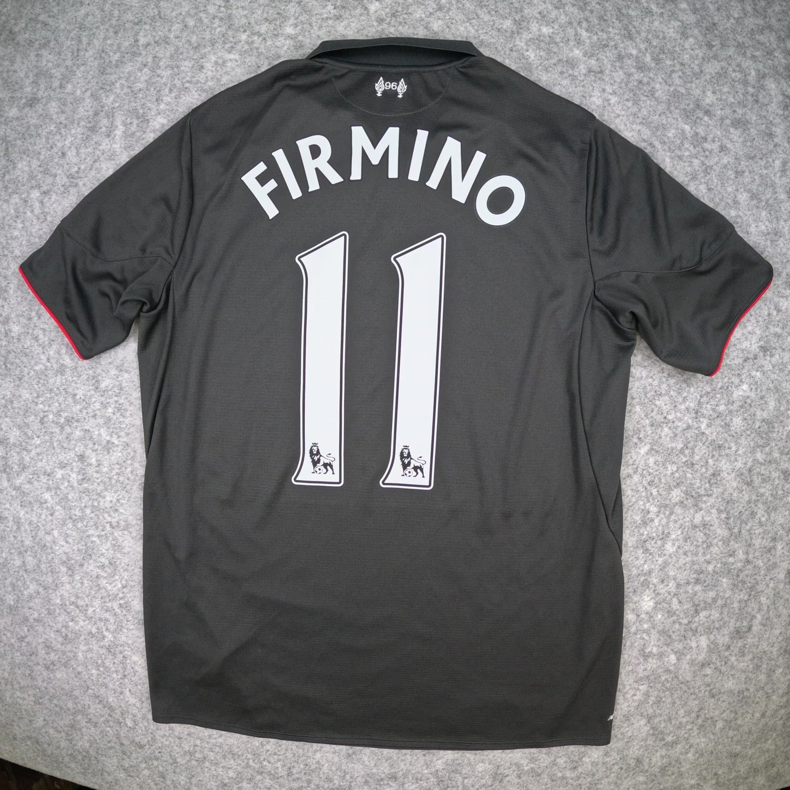 Liverpool Football Shirt Large Black 2015 2016 Third New Balance Firmino 11