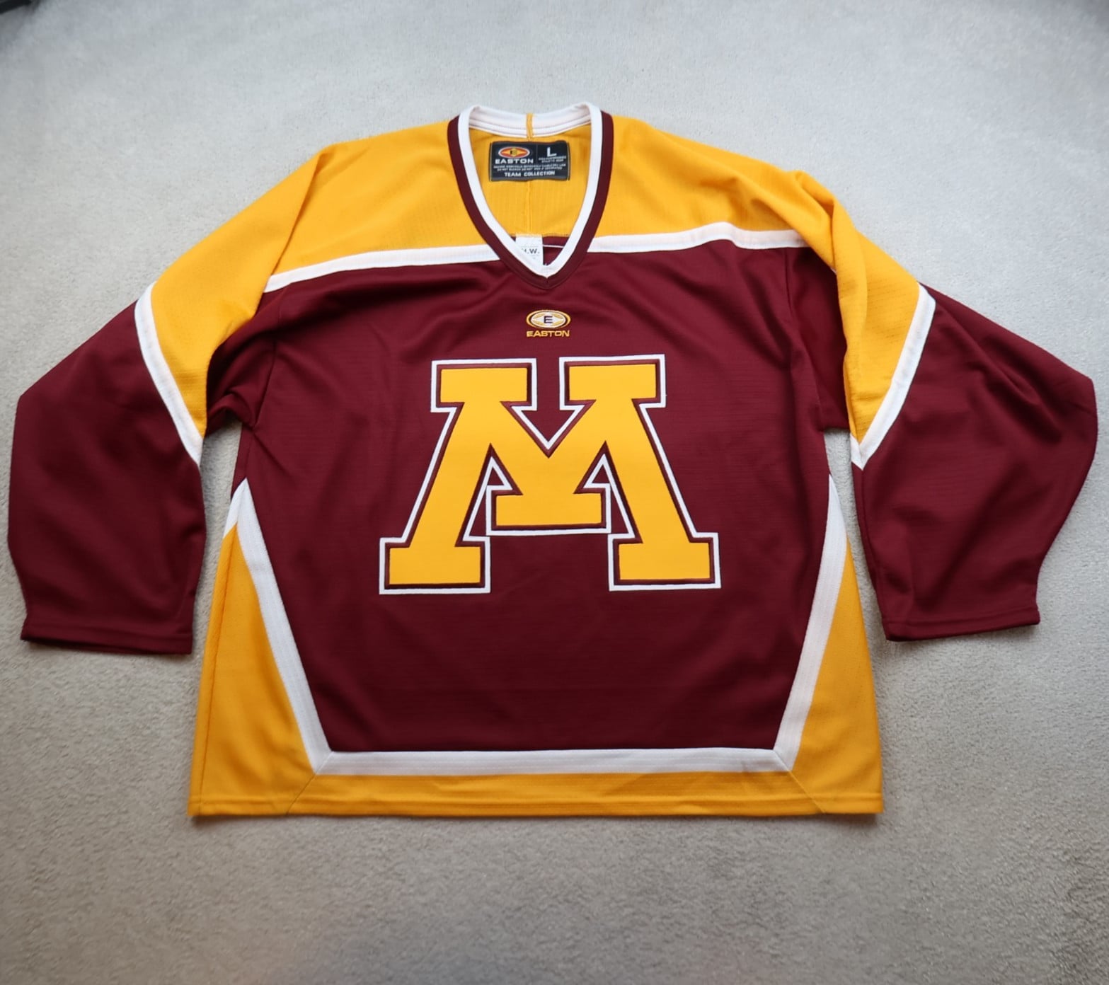 Vintage Minnesota Golden Gophers Wild Jersey Large Red Easton NCAA Ice Hockey