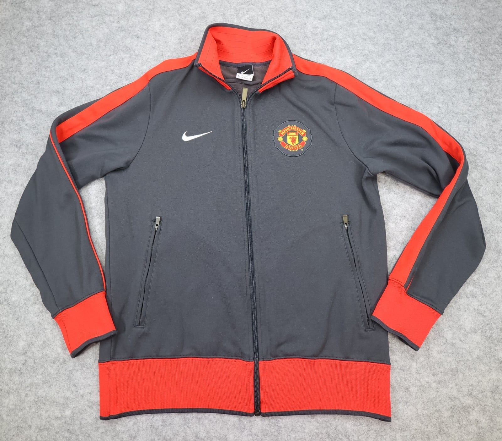 Vintage Manchester United Jacket Medium Black Training Tracksuit Nike 2010 2011