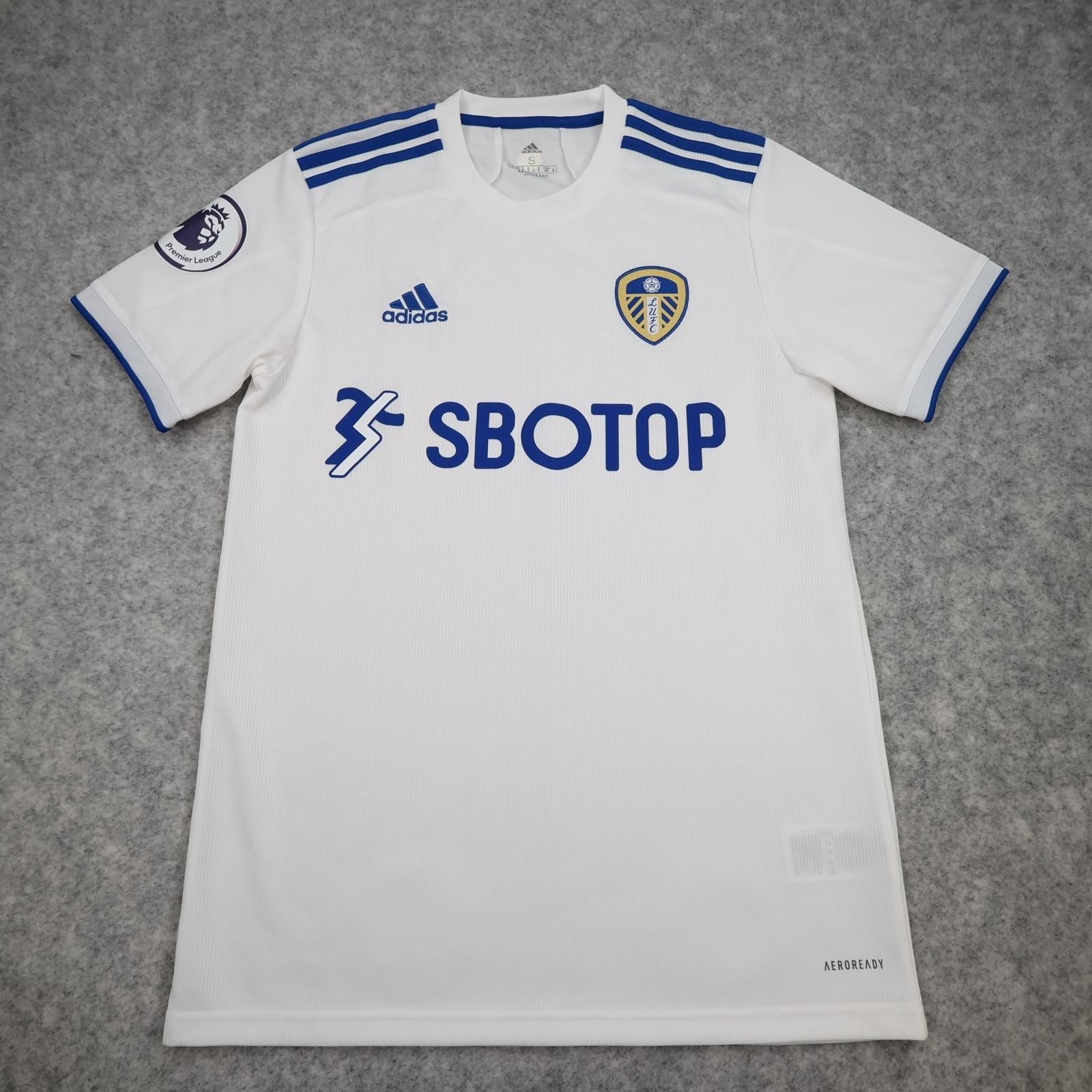 Leeds United Shirt Mens Small White Home 2020 2021 EPL Football Adidas SBOTOP