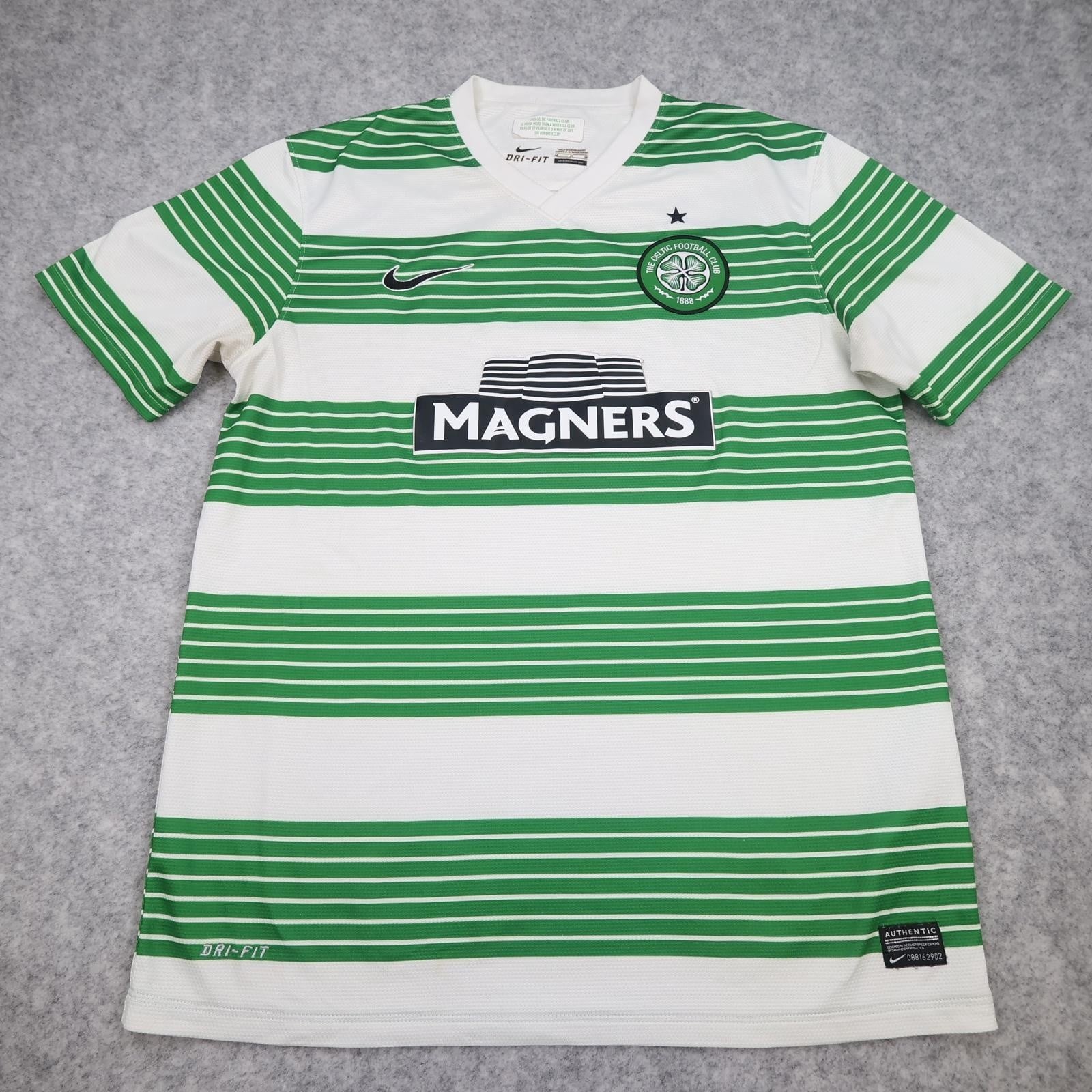 Celtic Shirt Mens Medium Green White Home 2013 2015 Football Nike Magners