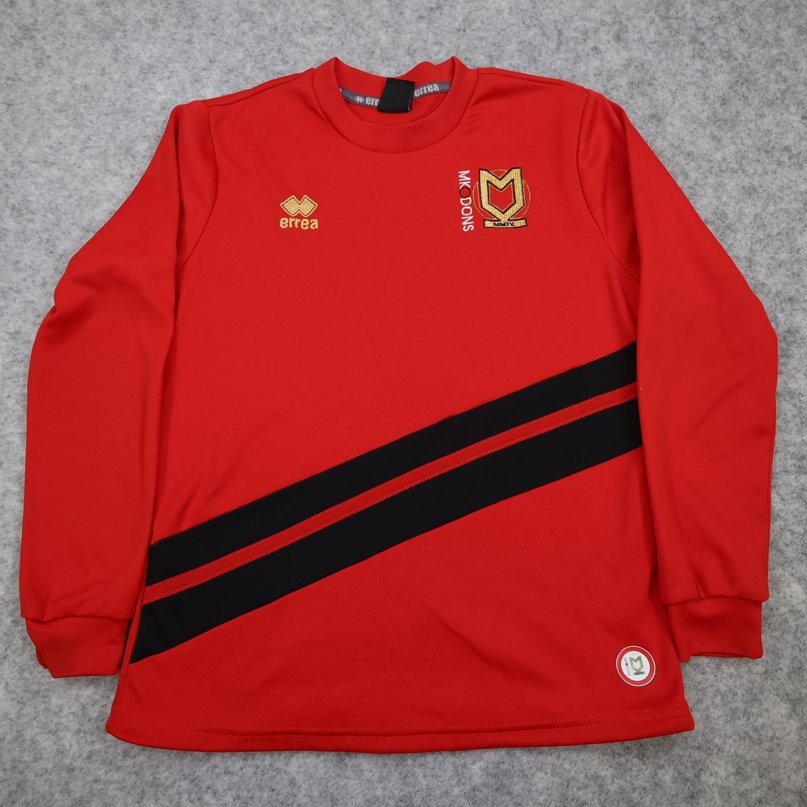Milton Keynes Dons Training Top Youth XXS Red Football Errea MK Dons Jersey