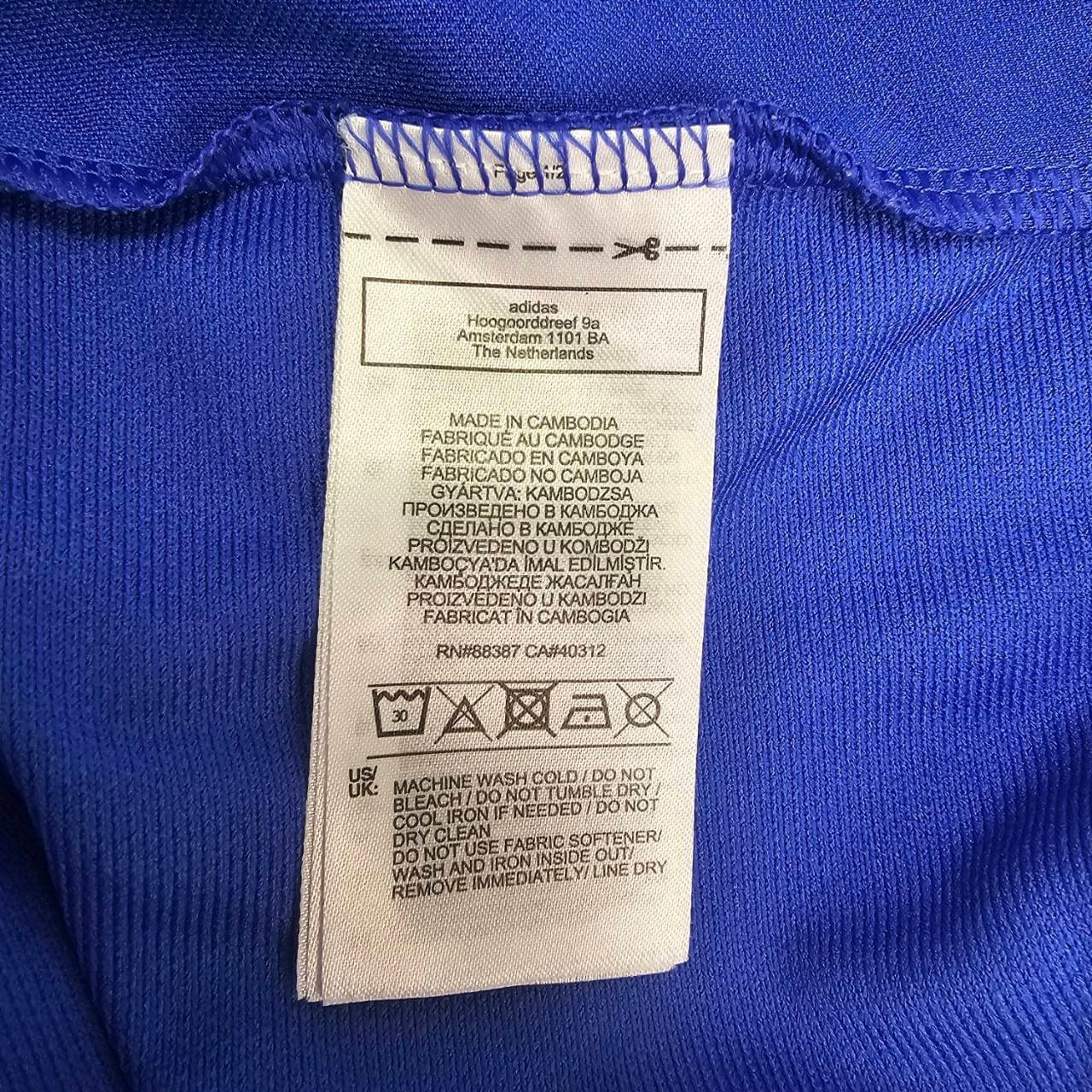 Genuine Adidas washing label reference