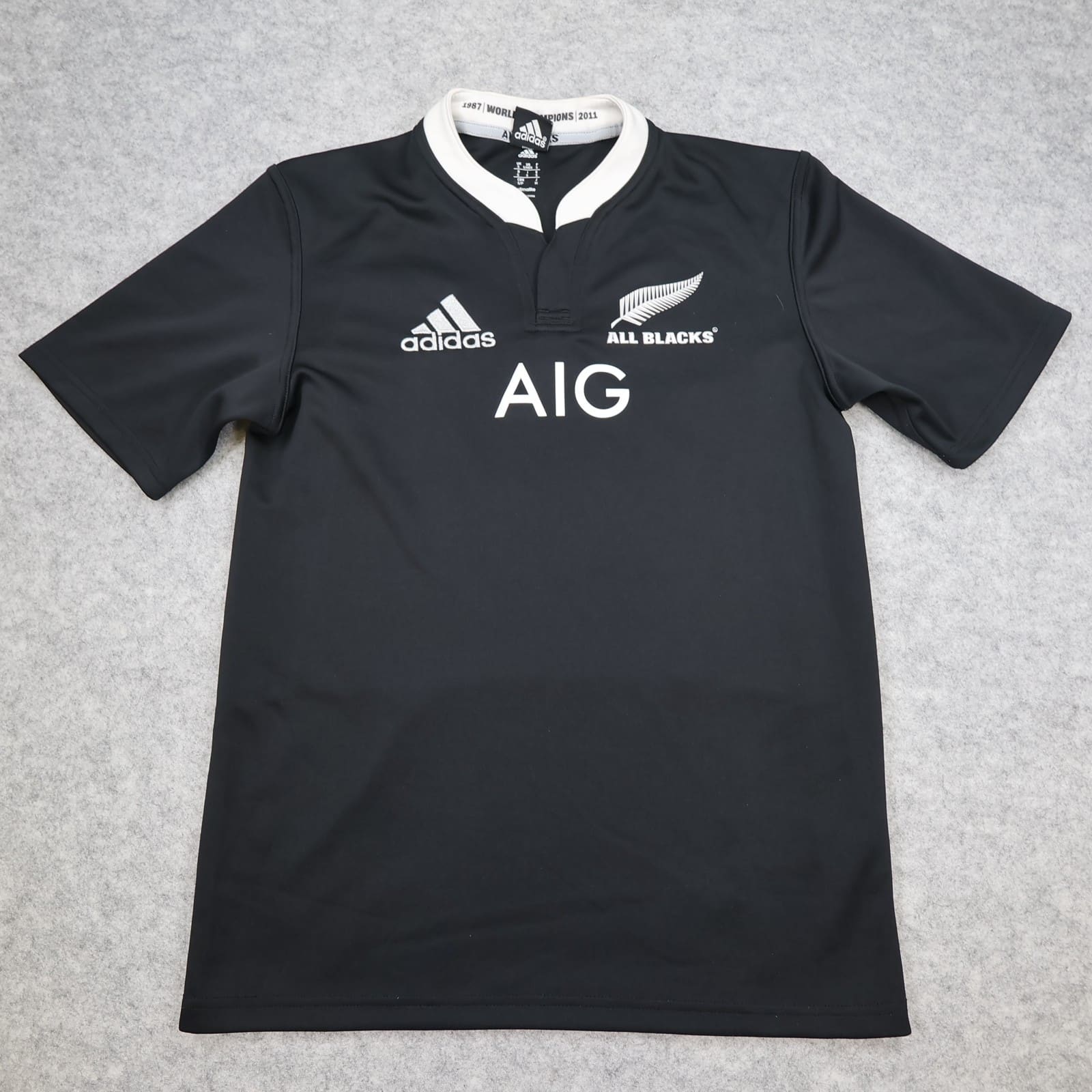 New Zealand Rugby Shirt Small Black Home Kit 2017 Adidas Jersey