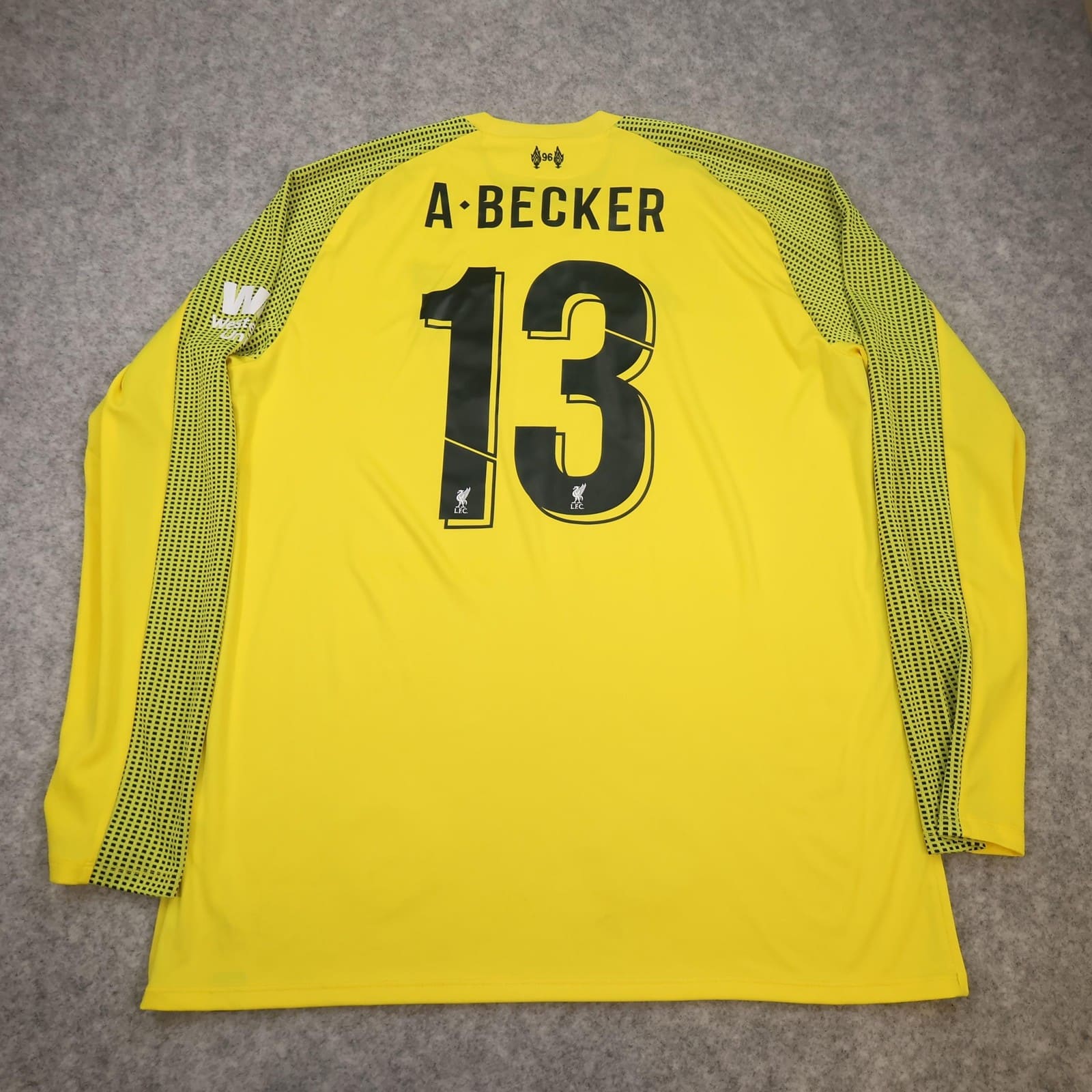 Liverpool Goalkeeper Shirt Mens XL Yellow 2018 2019 New Balance Becker 13 Jersey