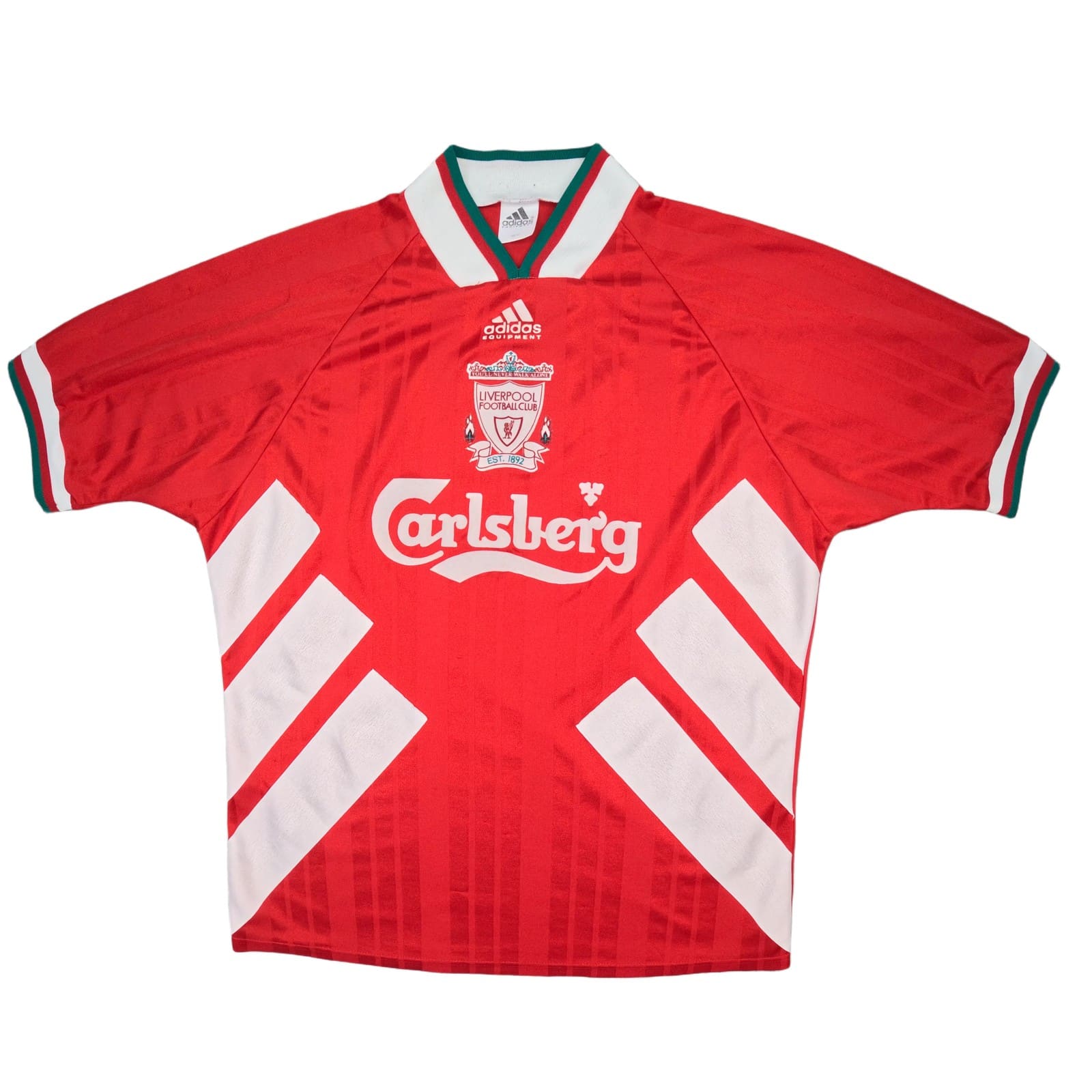 Liverpool Football Shirt Medium 40 42 Red Home 1993 1995 Adidas Soccer Jersey