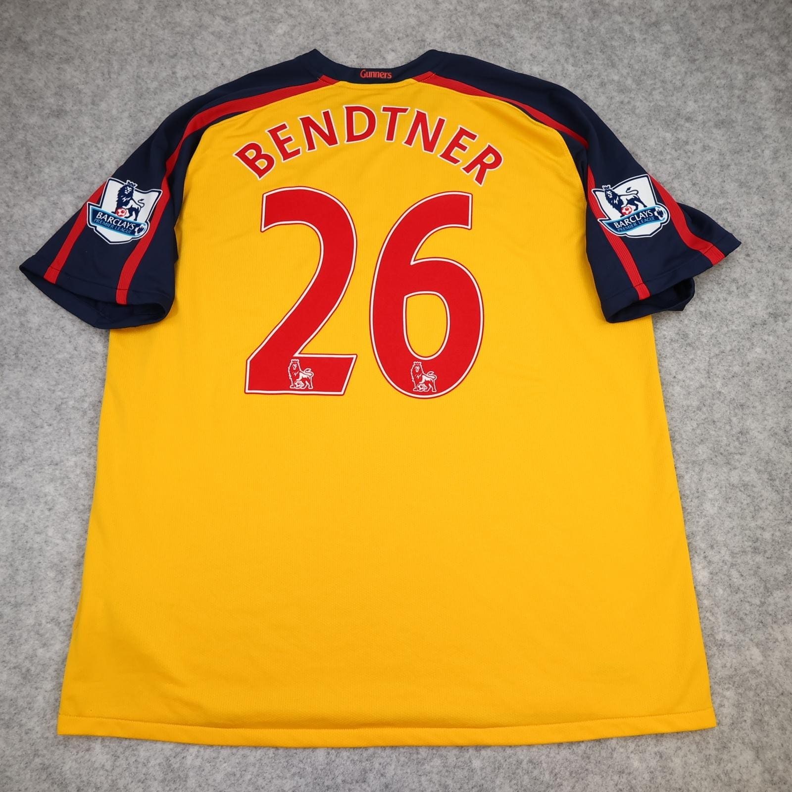 Arsenal Away Shirt Mens XL Yellow Nike 2008 2009 Bendtner Football Soccer Jersey