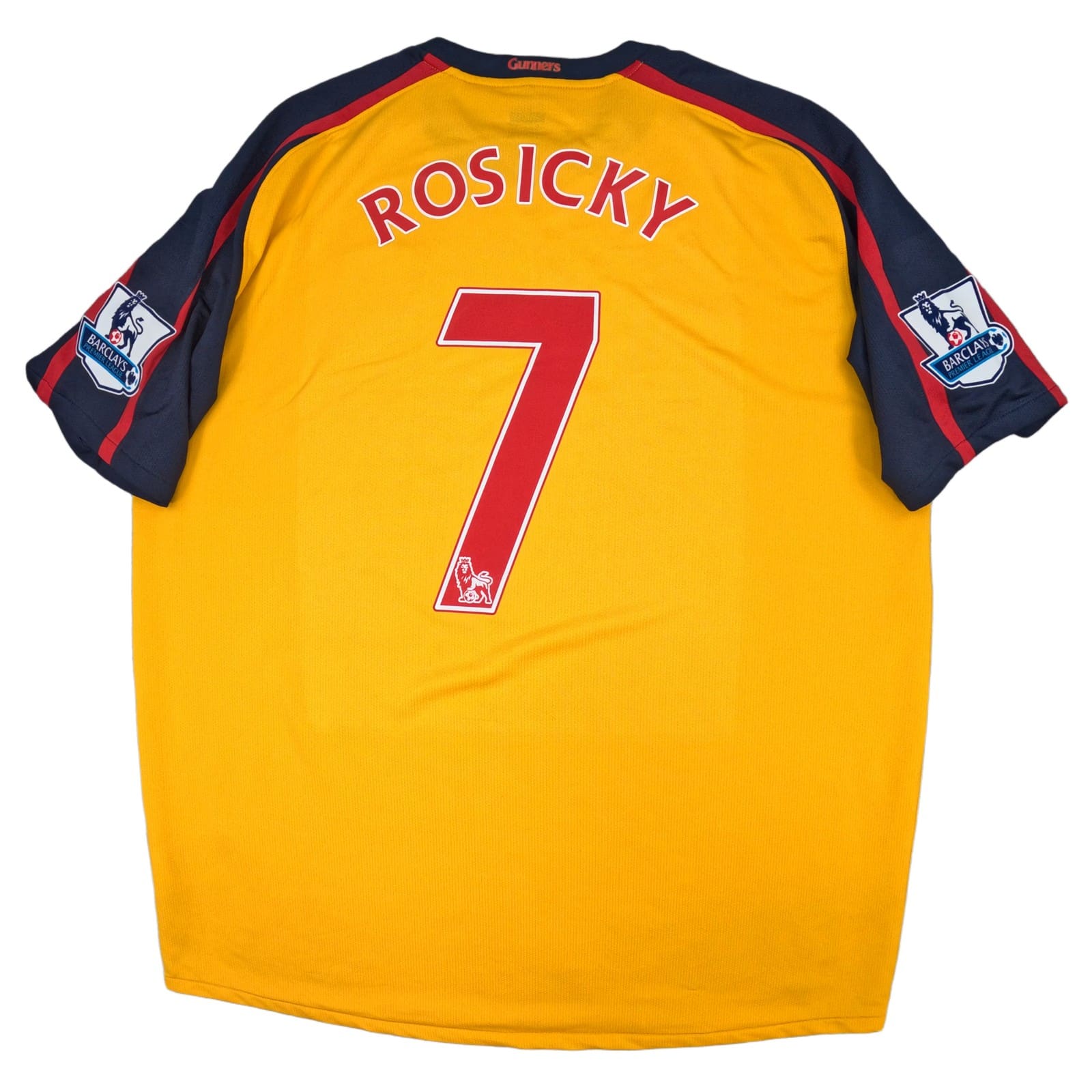 Arsenal Football Shirt Extra Large Yellow Away 2008 2009 Nike Tomas Rosicky 7