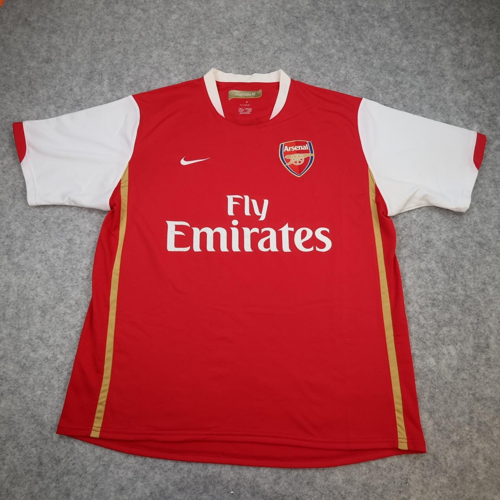 Arsenal Shirt Mens Large Red Home 2006 2008 EPL Football Nike Soccer Jersey