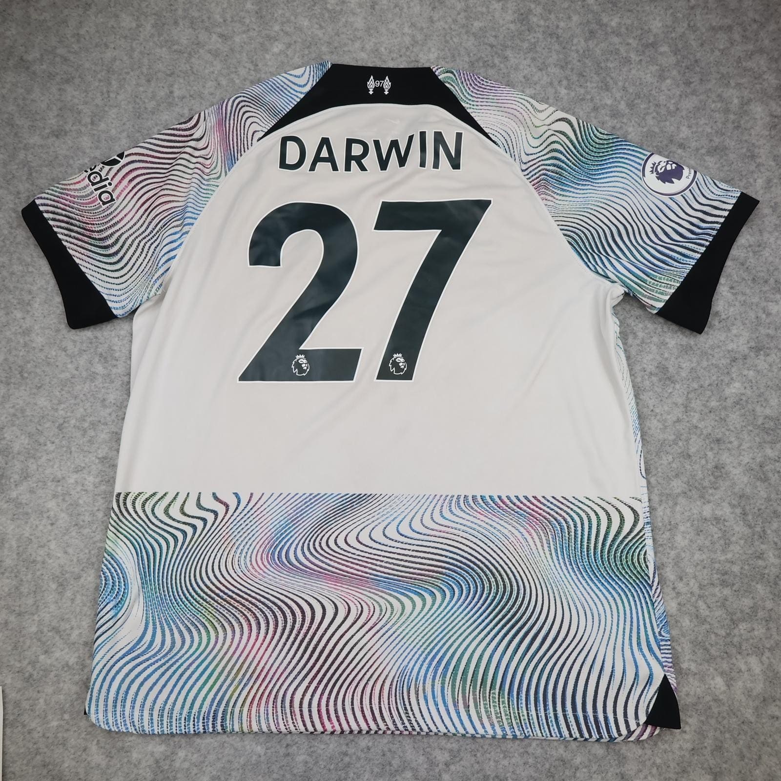 Liverpool Away Shirt Mens XL Multi EPL Football Nike 2022 2023 Darwin 27