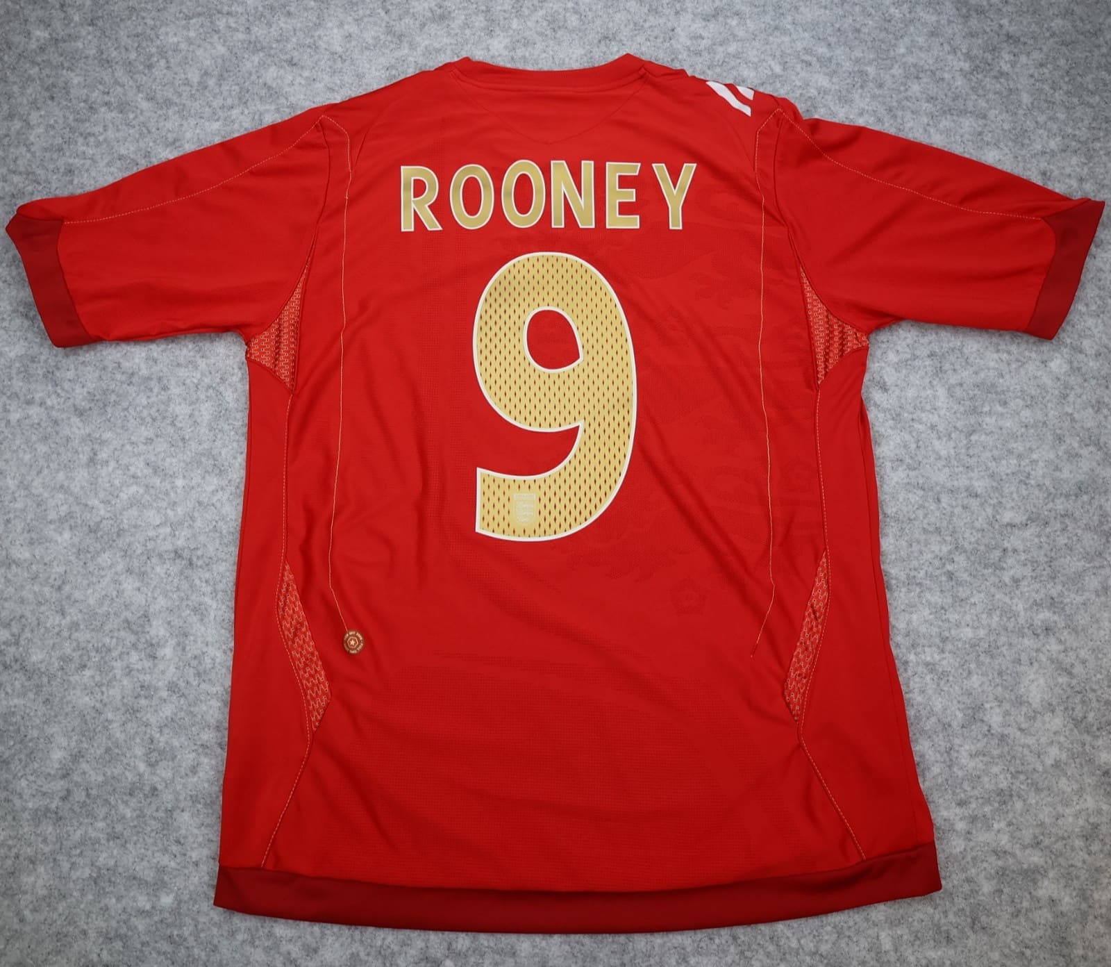England Football Shirt Large Red Away Kit 2006 2007 2008 Umbro Wayne Rooney 9