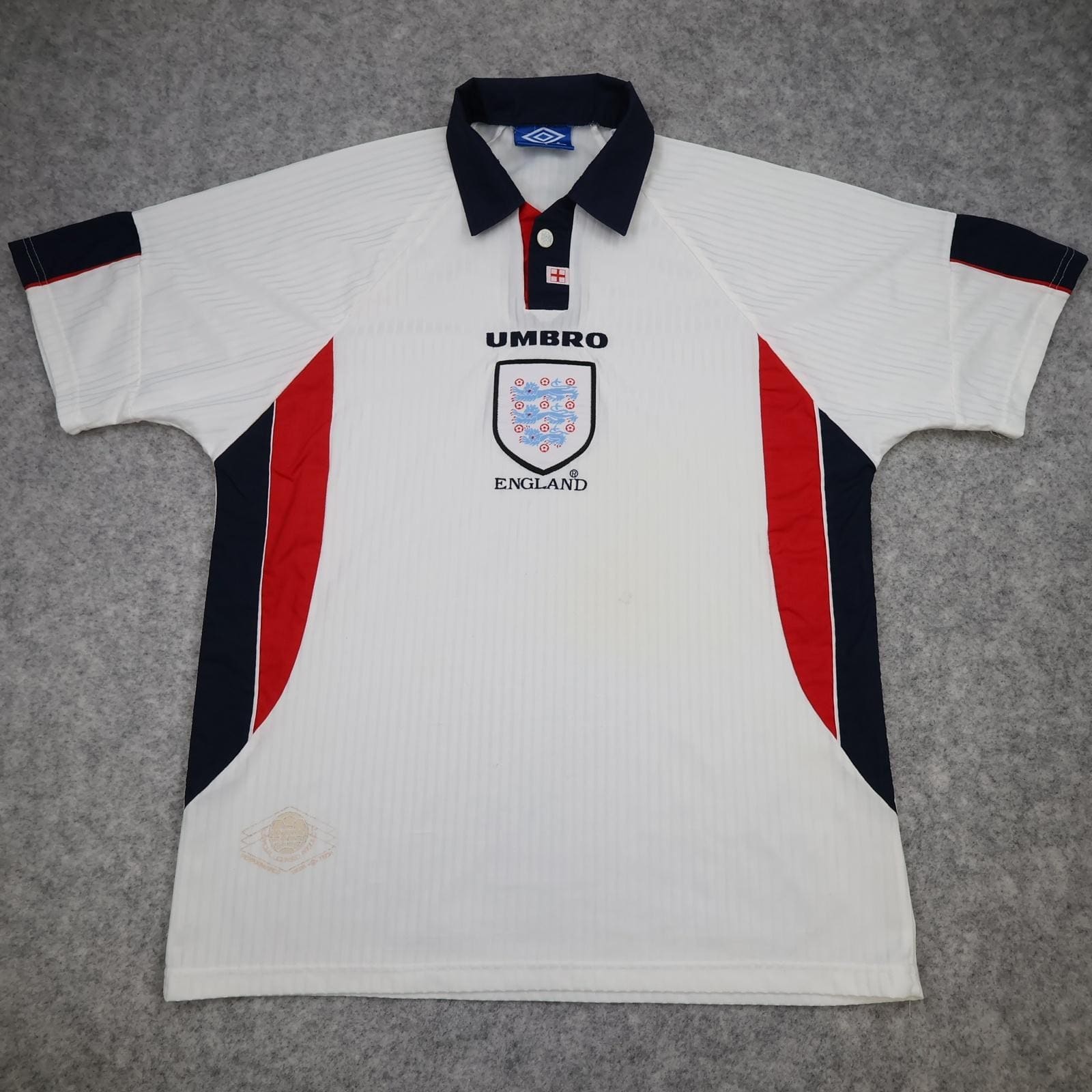 Vintage England Home Shirt Mens Large White Football 1998 1999 Soccer Jersey Top