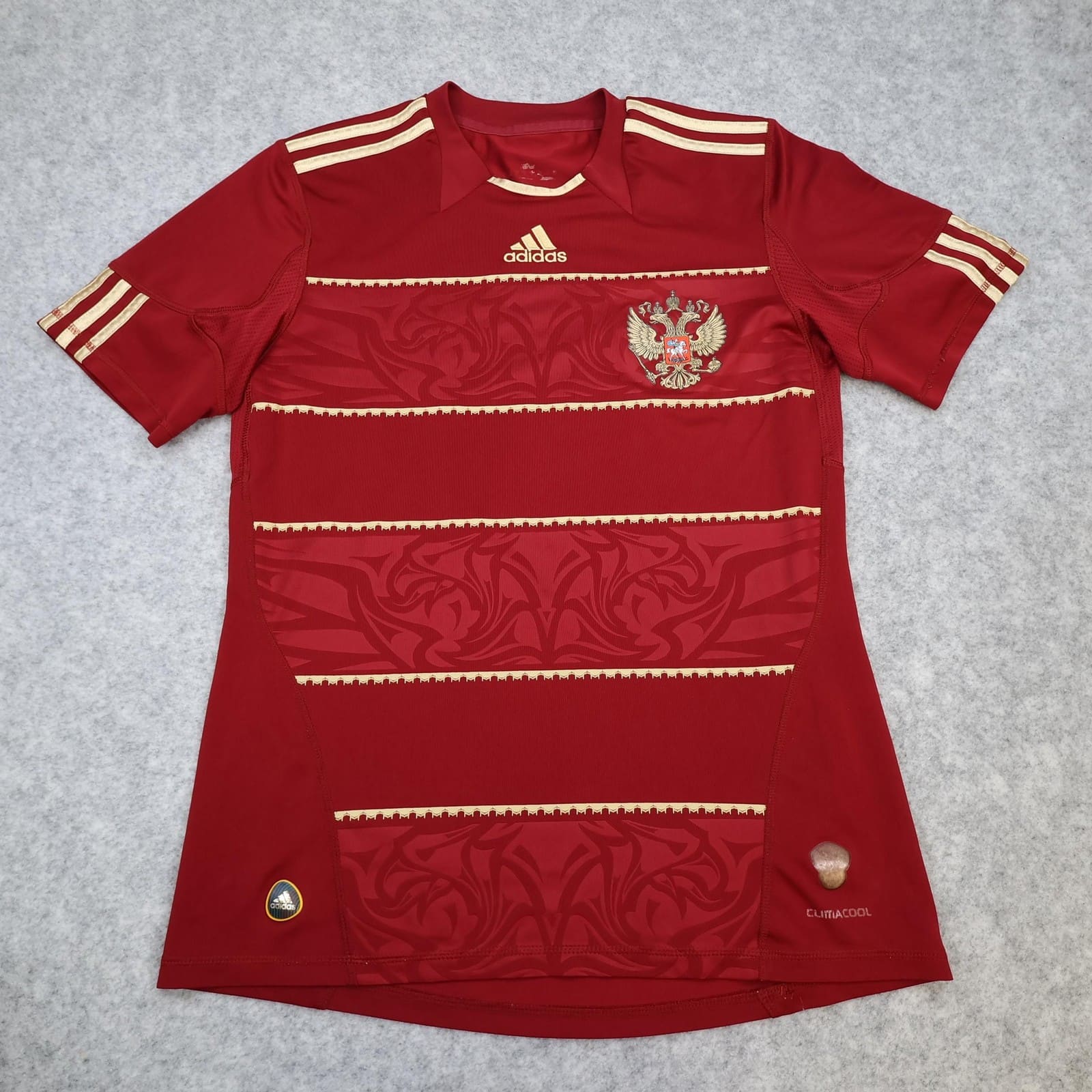 Russia Home Shirt Mens Small Red 2010 2011 Soccer Adidas Climacool Jersey