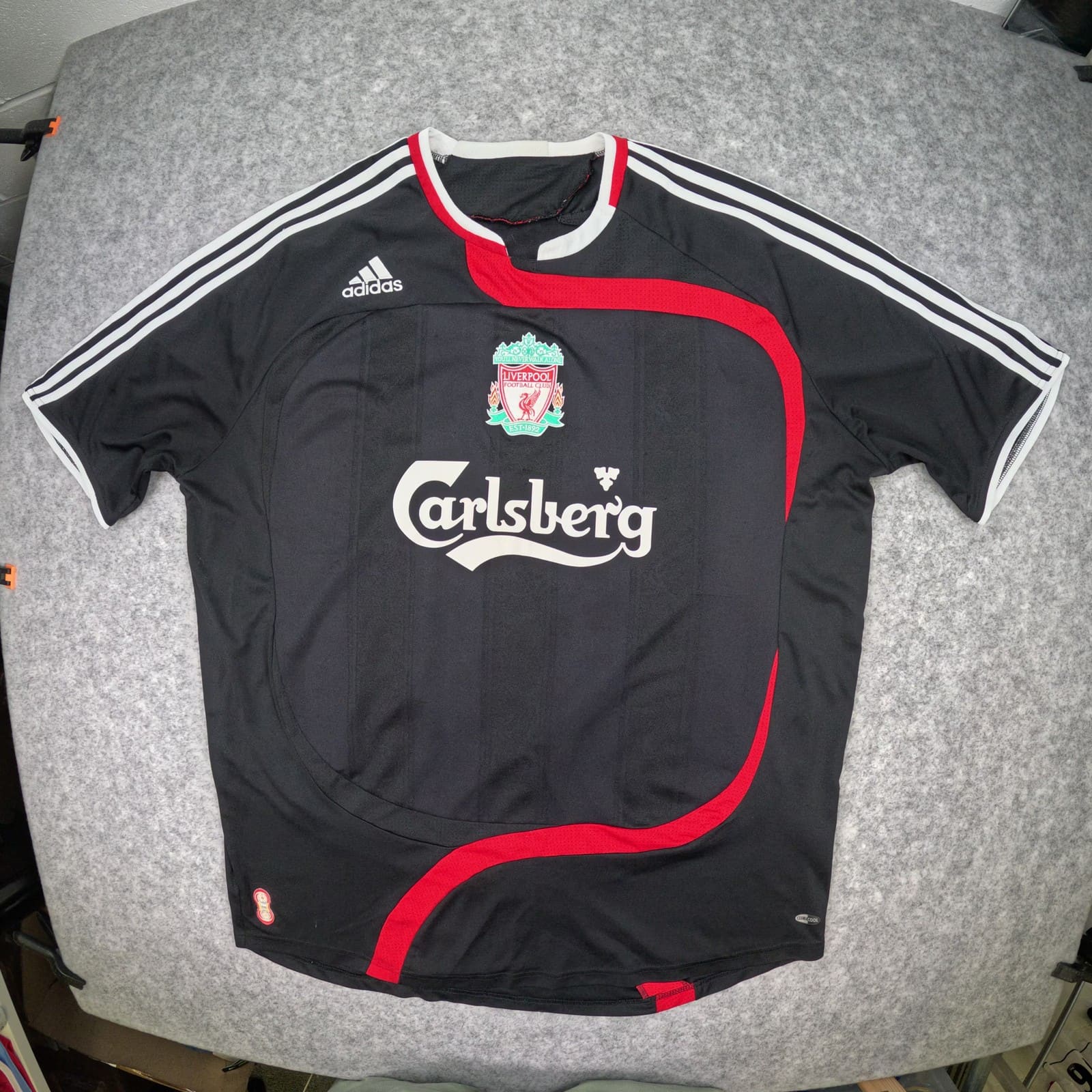 Liverpool Football Shirt 2007 2008 Extra Large Third Kit Adidas Soccer Jersey