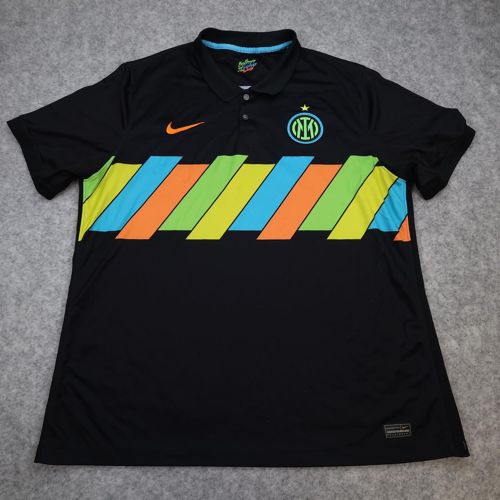 Inter Milan Shirt Mens XL Black Third Kit 2021 2022 Football Nike Dri Fit Jersey