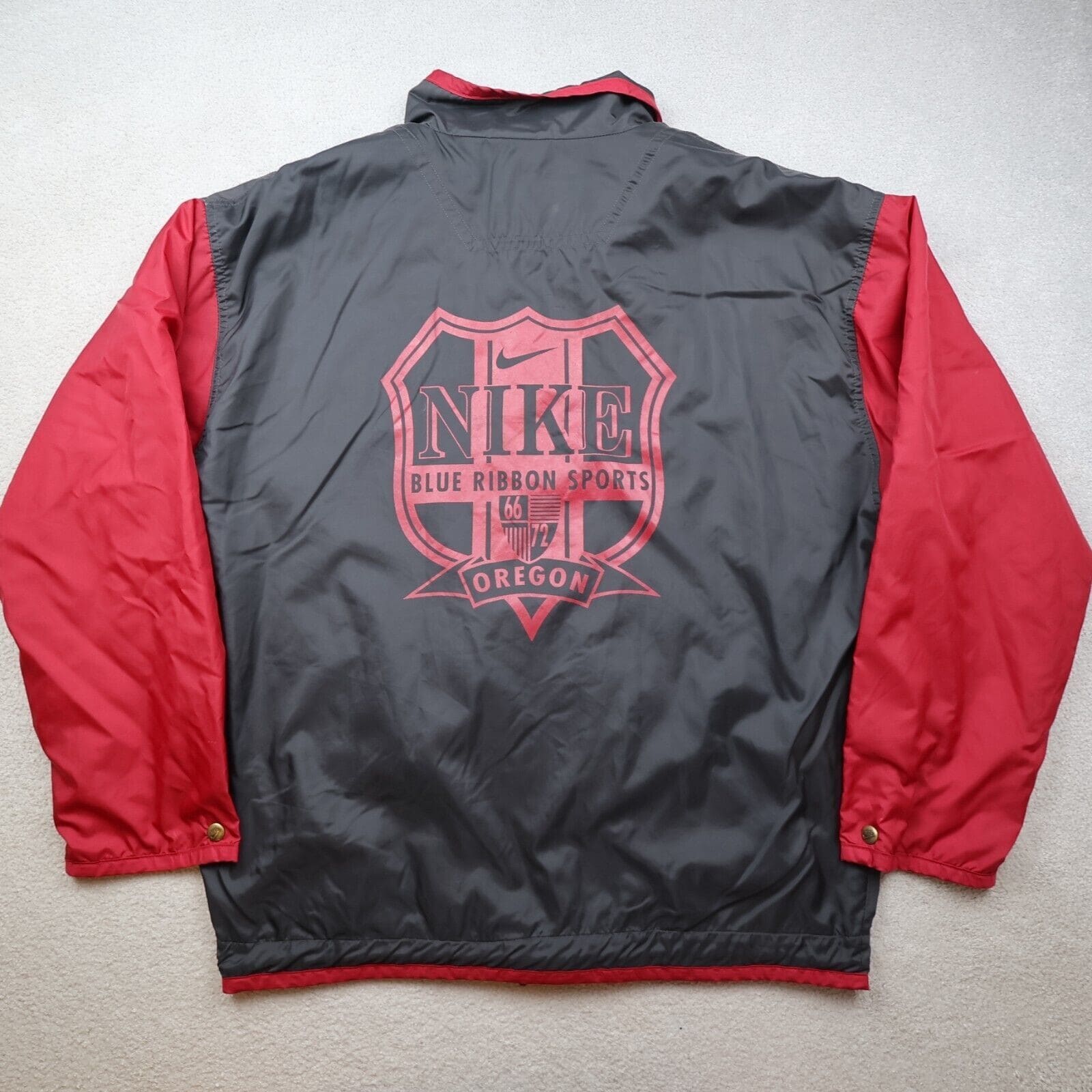 Vintage Nike Tracksuit Large Jacket Windbreaker Blue Ribbon Sports Black Red 90s