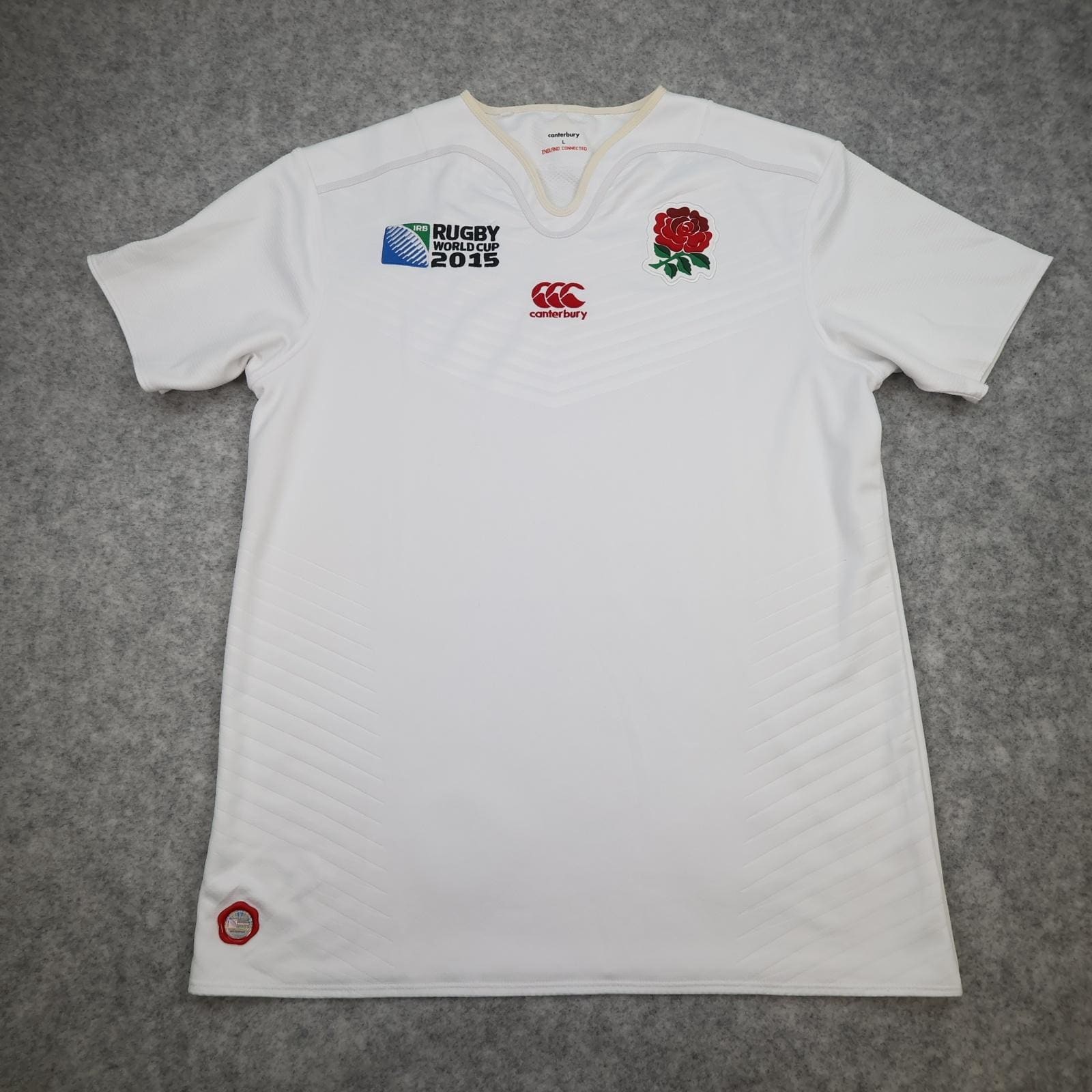 England Rugby World Cup Shirt Mens Large White Rugby Union Canterbury 2015