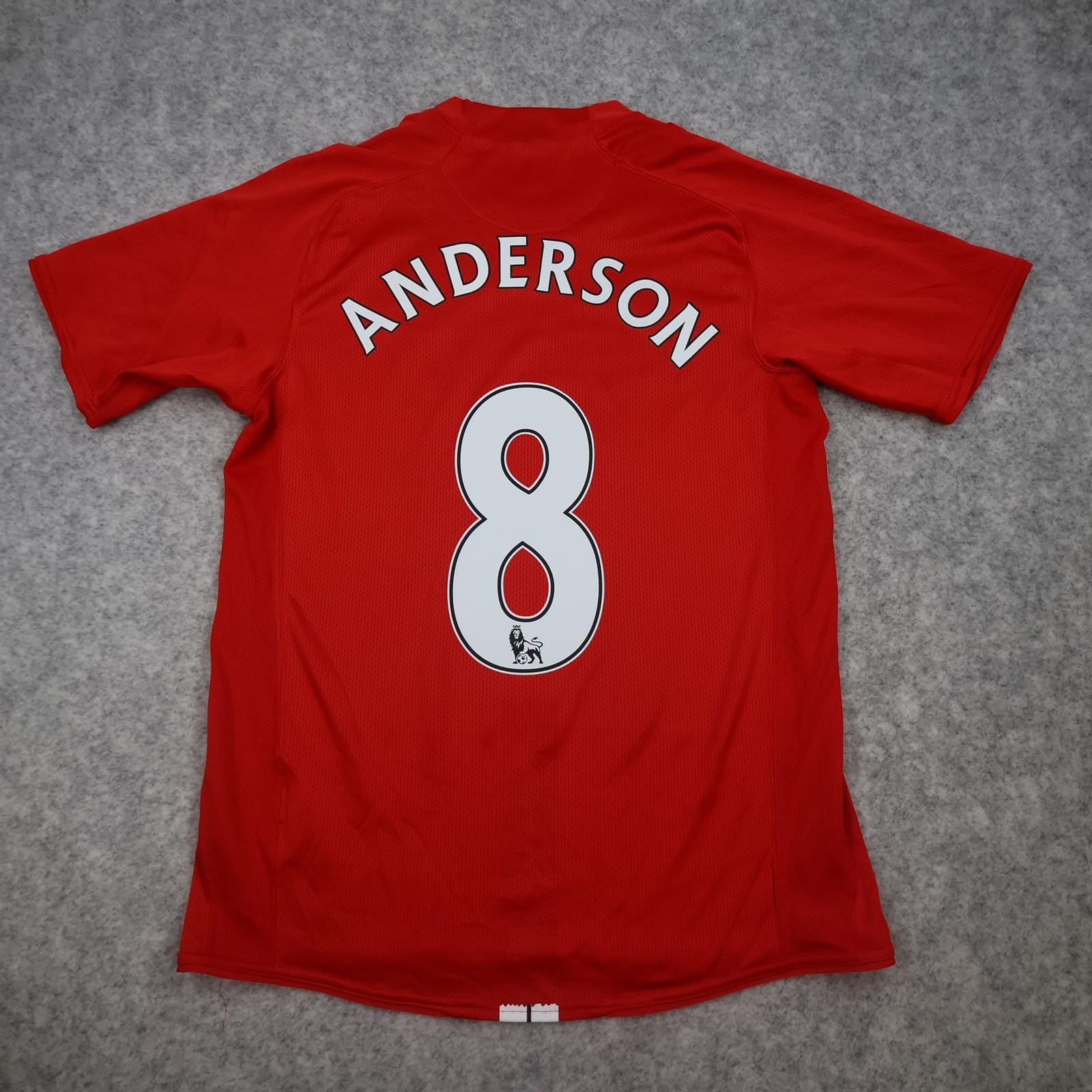 Manchester United Shirt Mens Small Red Home Nike AIG Anderson 8 Soccer Jersey