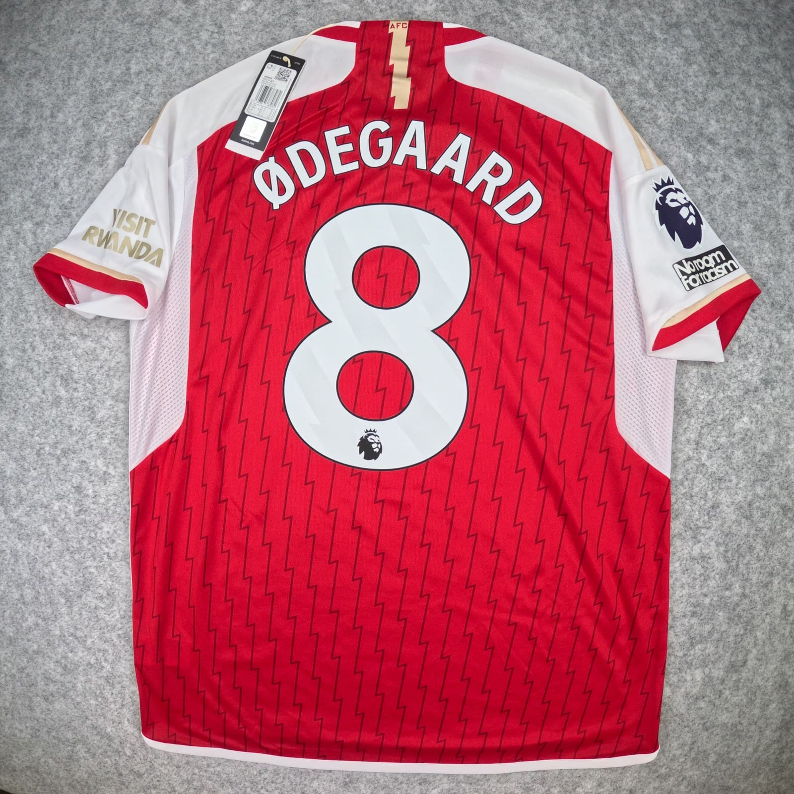 Arsenal Football Shirt Extra Large Red Home 2023 24 adidas 8 Odegaard Jersey
