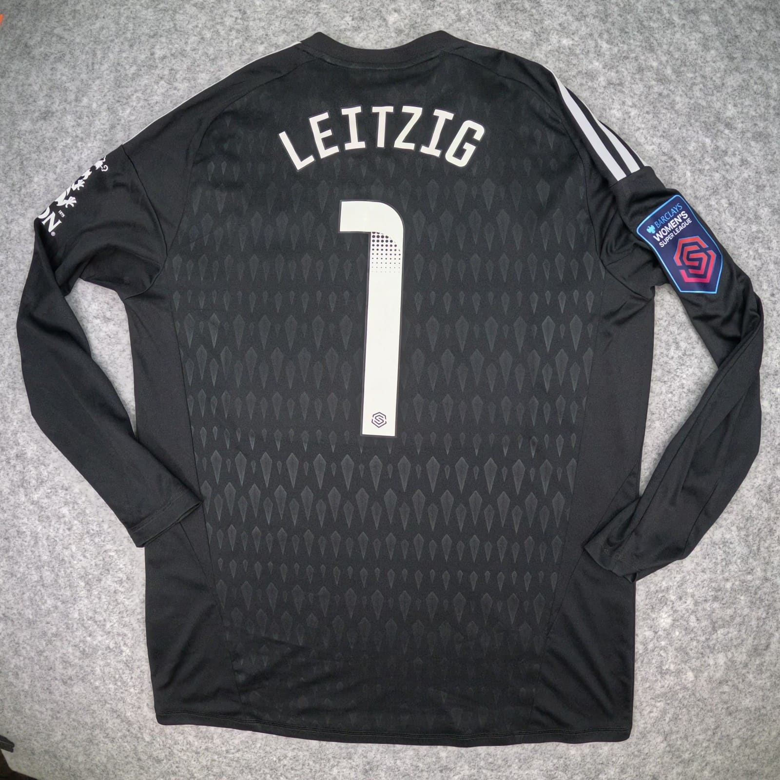 Leicester City Football Shirt Adult Large Black adidas LEITZIG 1 Long Sleeve