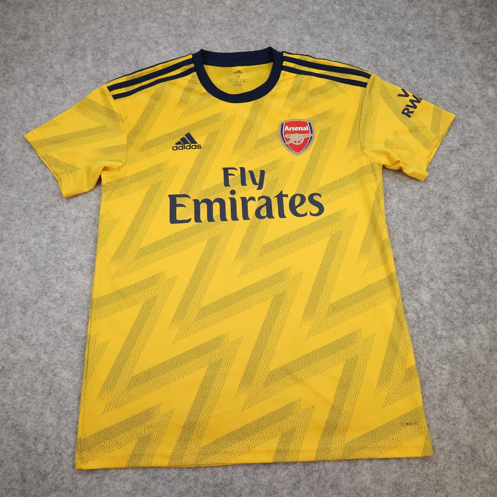 Arsenal Away Shirt Mens Medium Away Yellow 2019 2020 Football Adidas Emirates
