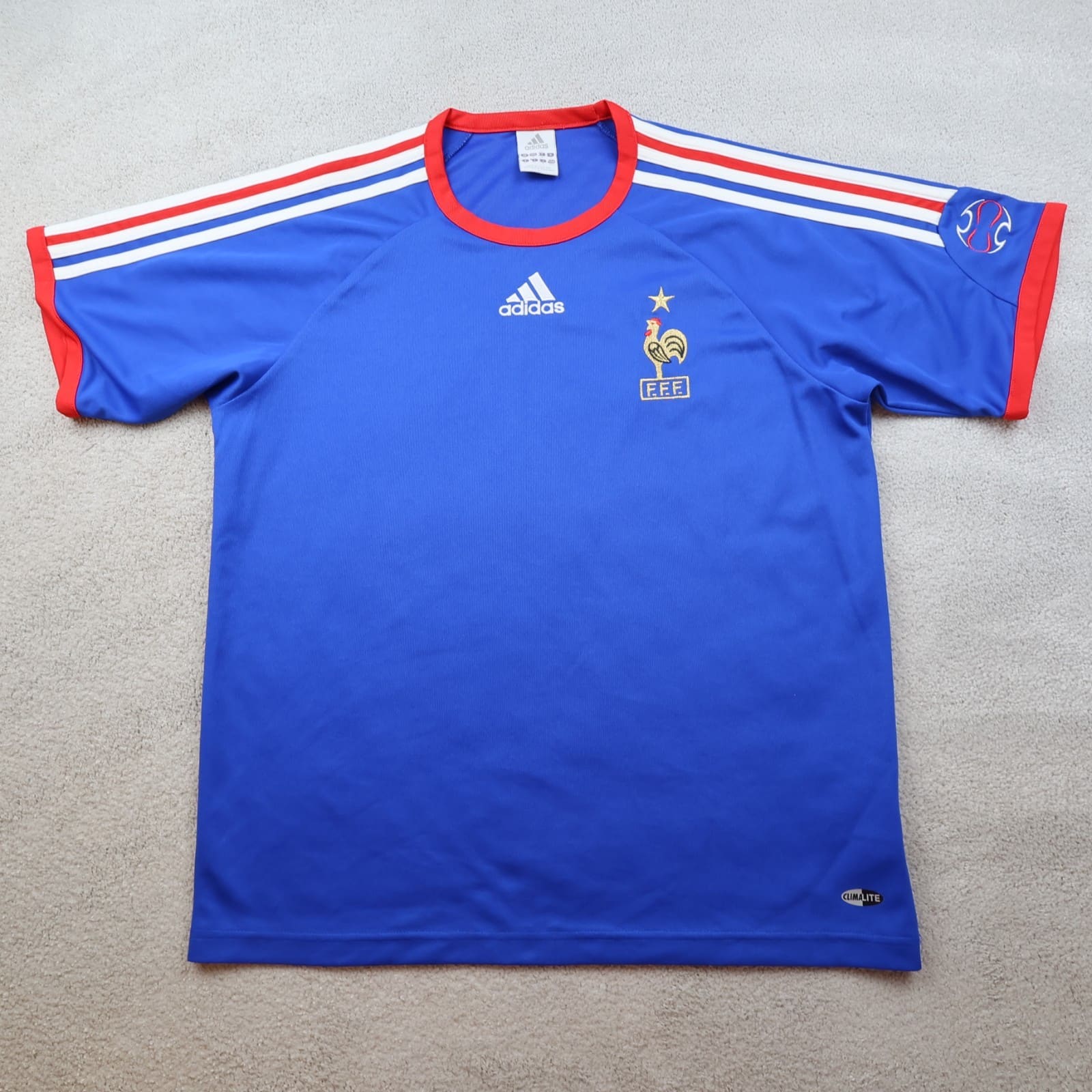 Vintage France Football Shirt Medium Blue Home 2006 2007 Adidas Soccer Jersey
