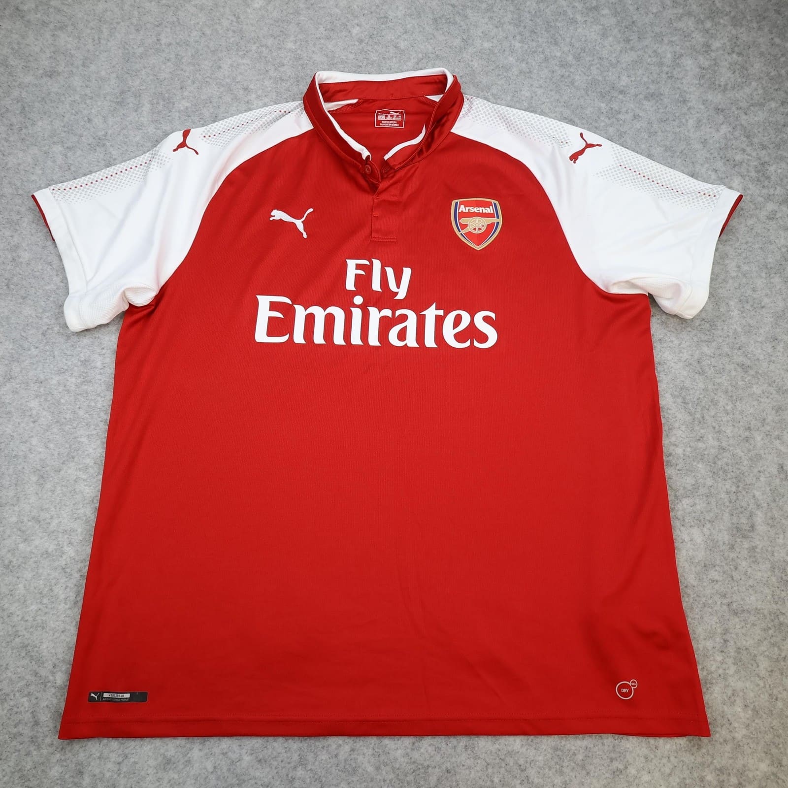 Arsenal Shirt Mens 2XL Red Home 2017 2018 EPL Football Puma Soccer Jersey