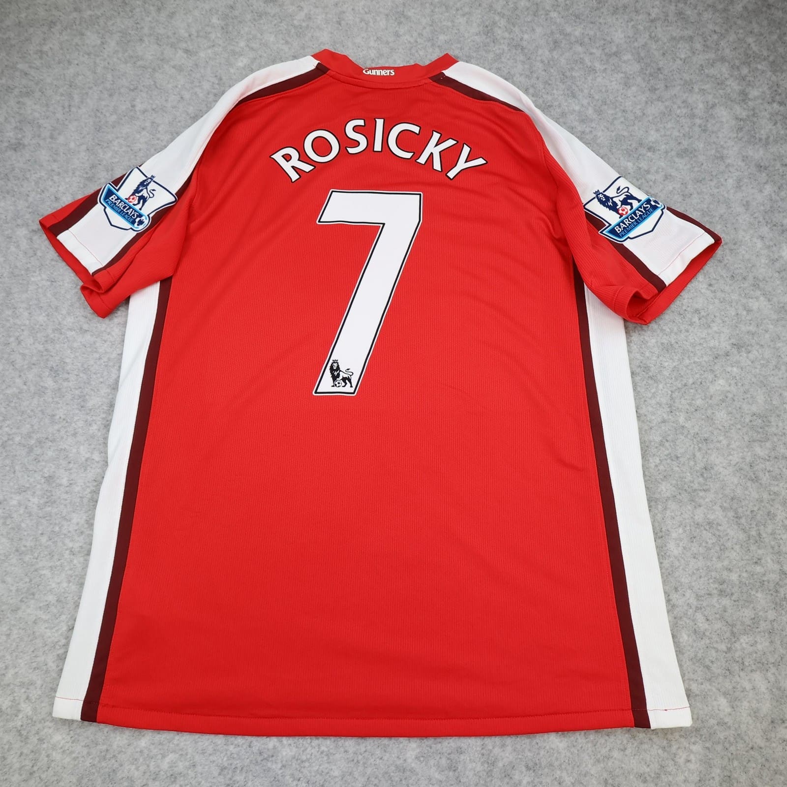 Arsenal Shirt Mens Large Red Home 2008 2010 EPL Nike Soccer Jersey Rosicky 7