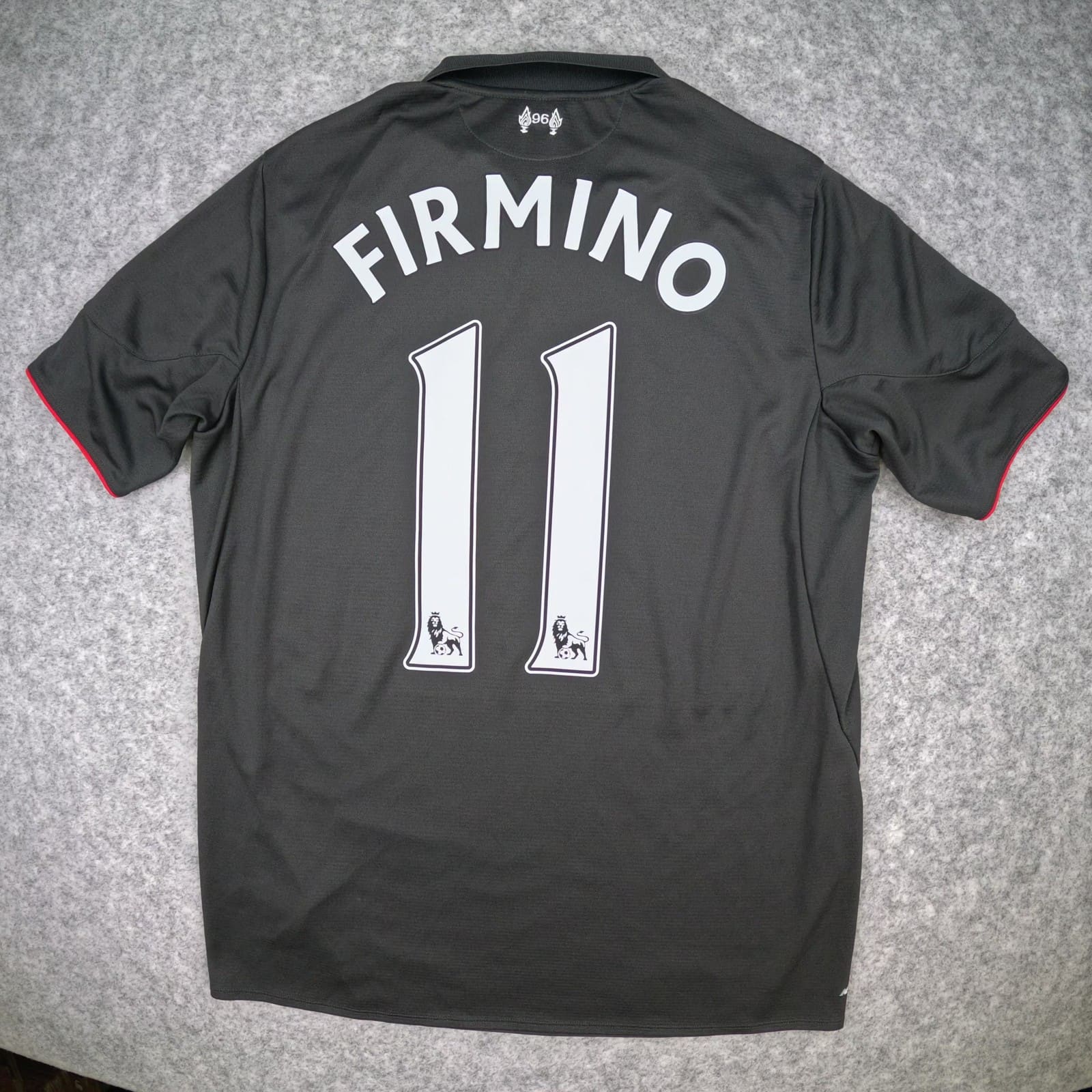 Liverpool Football Shirt Large Black 2015 2016 Third New Balance Firmino 11